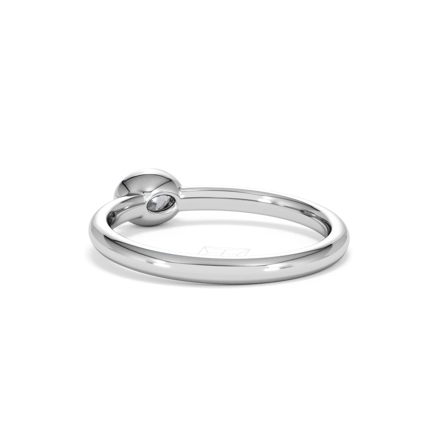 Horizon Oval Cut Lab Diamond Solitaire Ring 0.25ct H/SI in 9K White Gold - Image 57