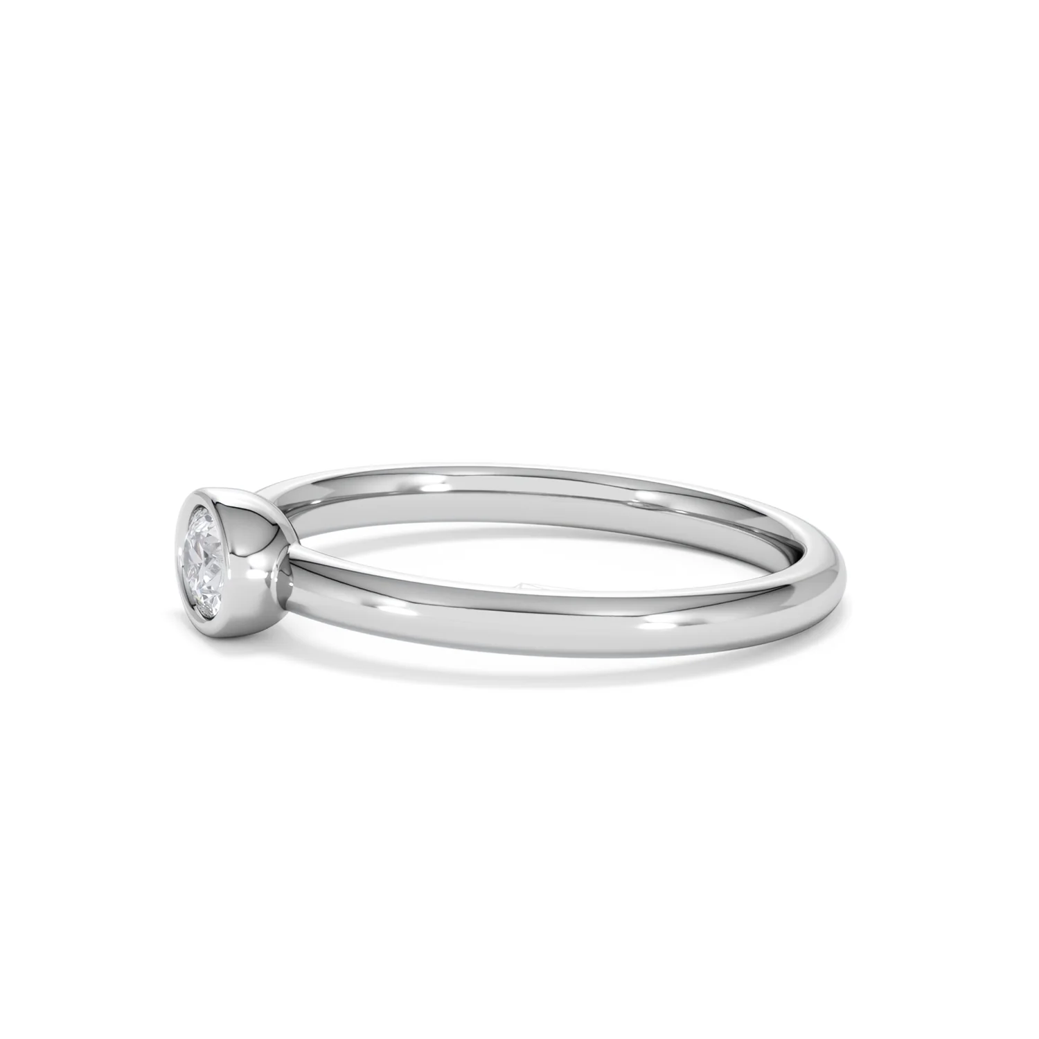 Horizon Oval Cut Lab Diamond Solitaire Ring 0.25ct H/SI in 9K White Gold - Image 74