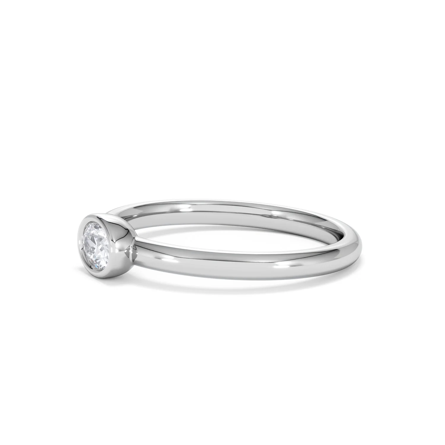 Horizon Oval Cut Lab Diamond Solitaire Ring 0.25ct H/SI in 9K White Gold - Image 76
