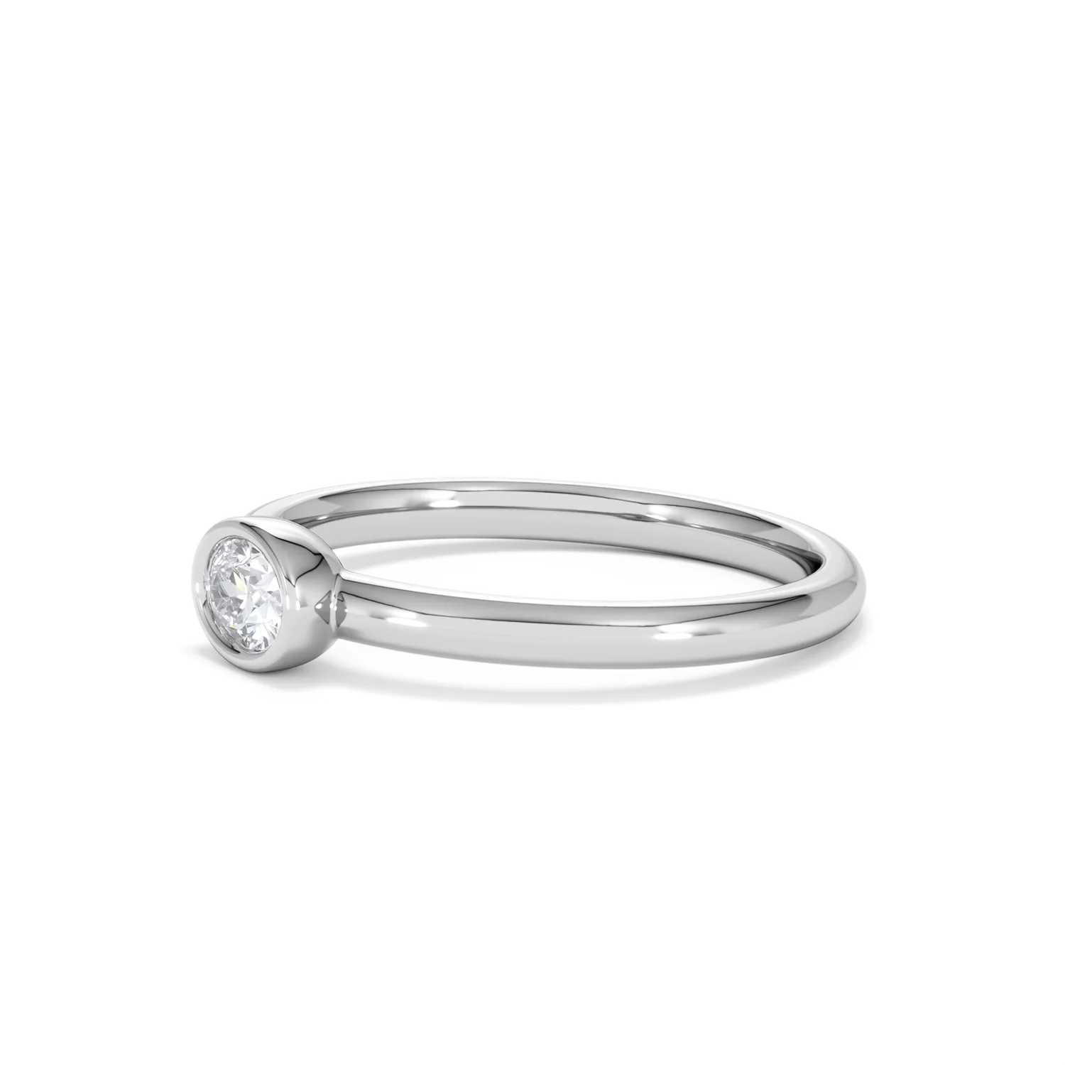 Horizon Oval Cut Lab Diamond Solitaire Ring 0.25ct H/SI in 9K White Gold - Image 77