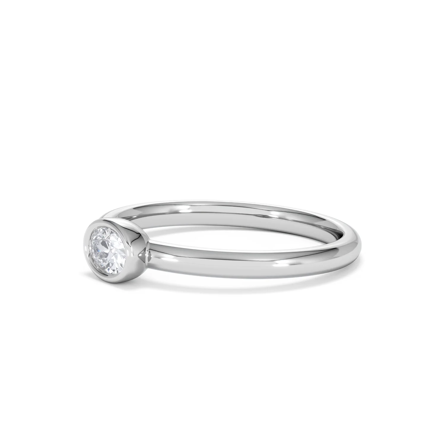 Horizon Oval Cut Lab Diamond Solitaire Ring 0.25ct H/SI in 9K White Gold - Image 78