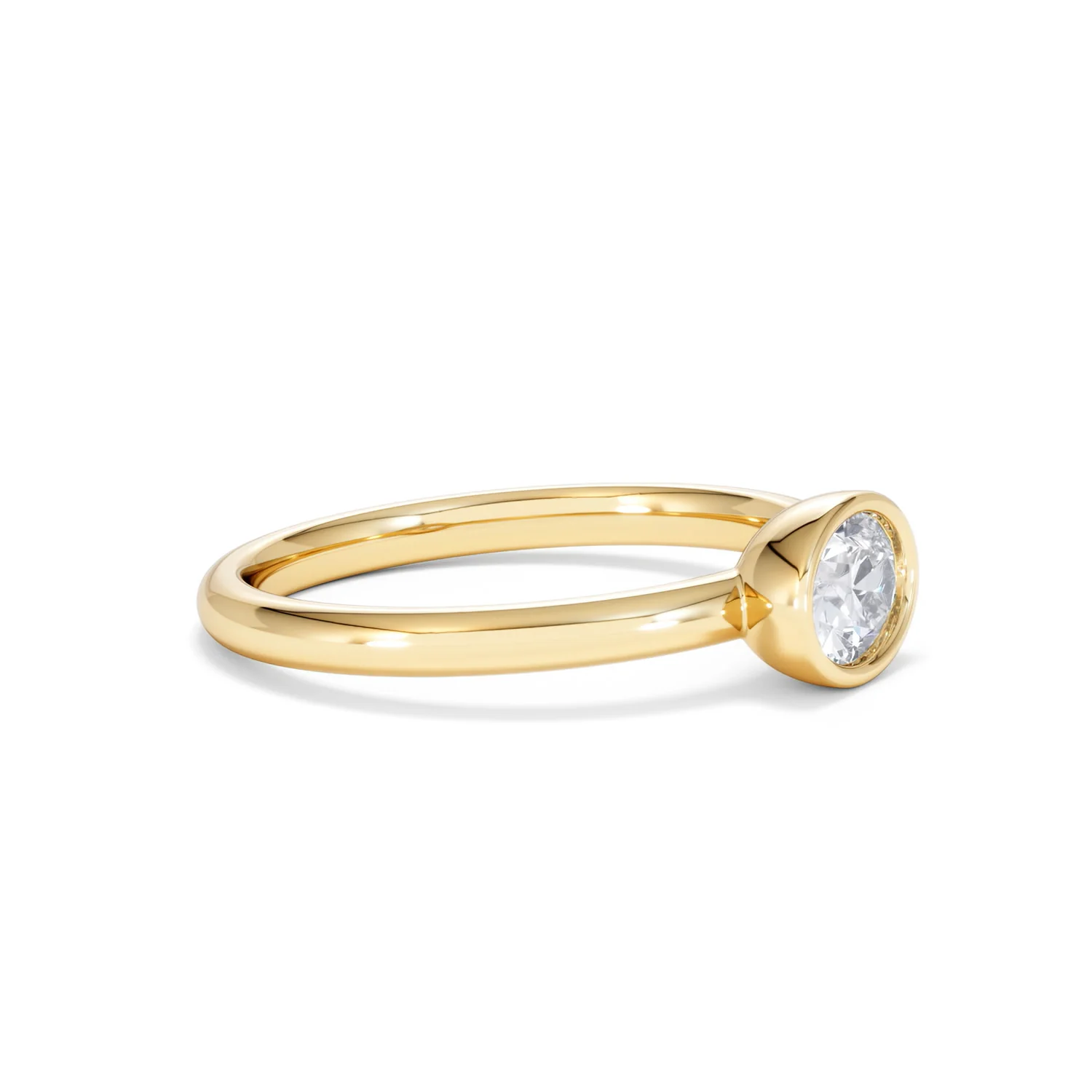 Horizon Oval Cut Lab Diamond Solitaire Ring 0.50ct H/SI in 9K Gold - Image 23
