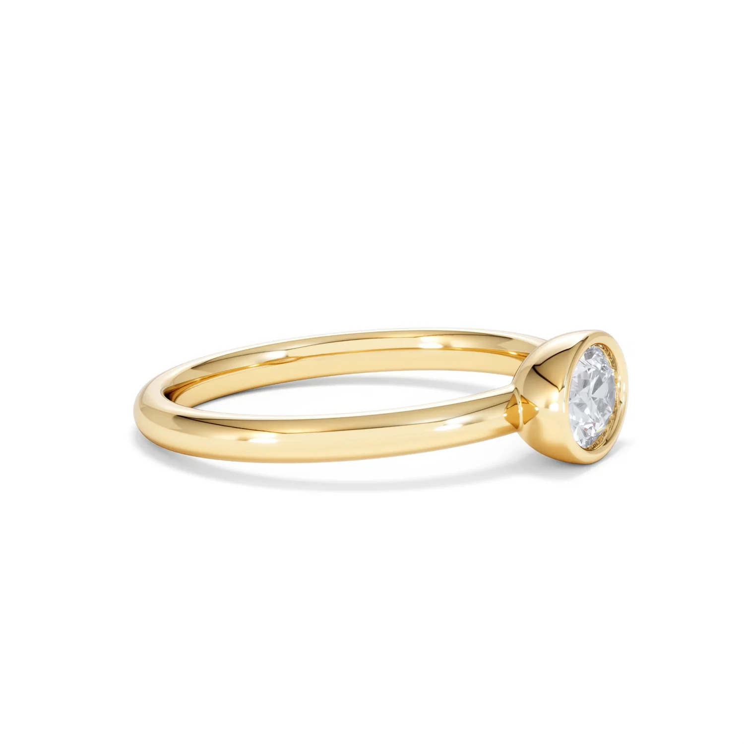 Horizon Oval Cut Lab Diamond Solitaire Ring 0.50ct H/SI in 9K Gold - Image 24