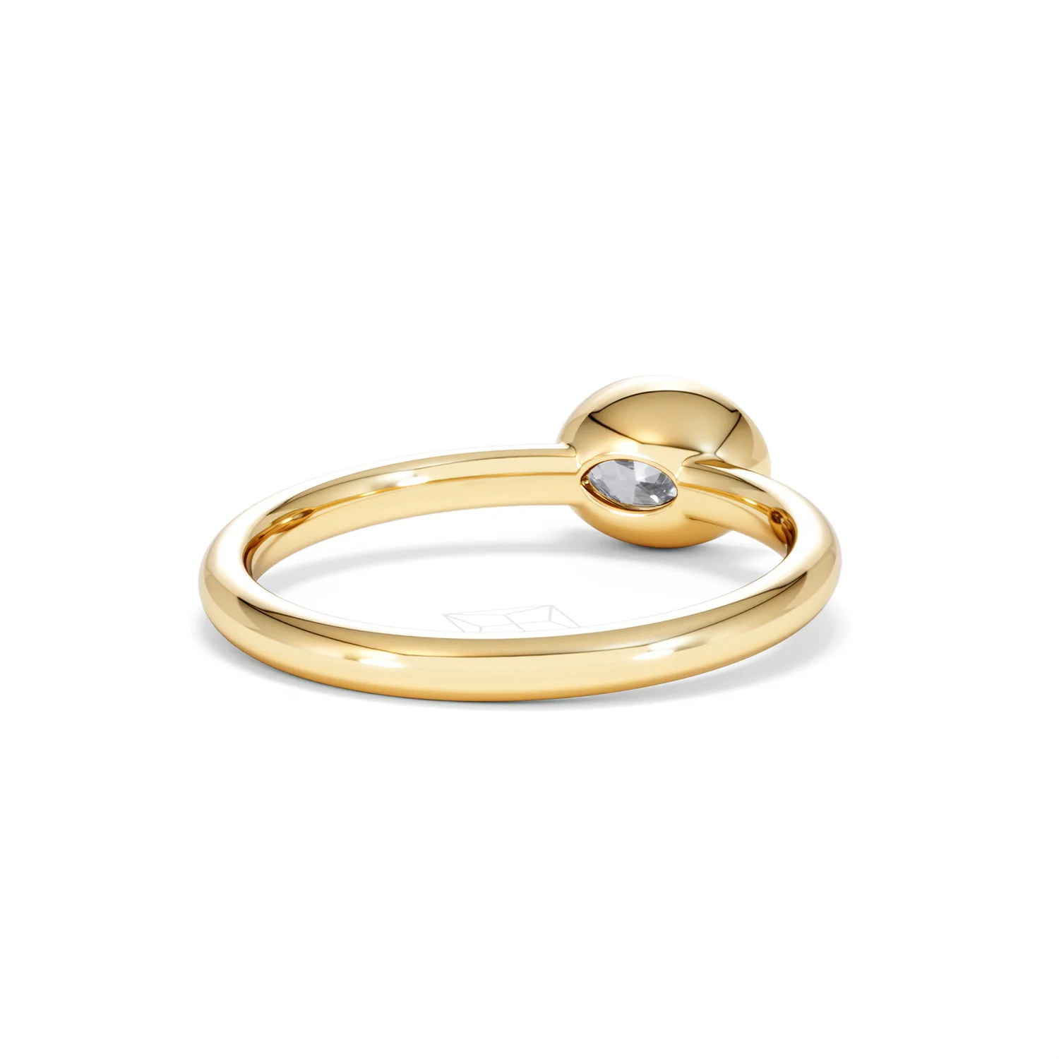 Horizon Oval Cut Lab Diamond Solitaire Ring 0.50ct H/SI in 9K Gold - Image 44