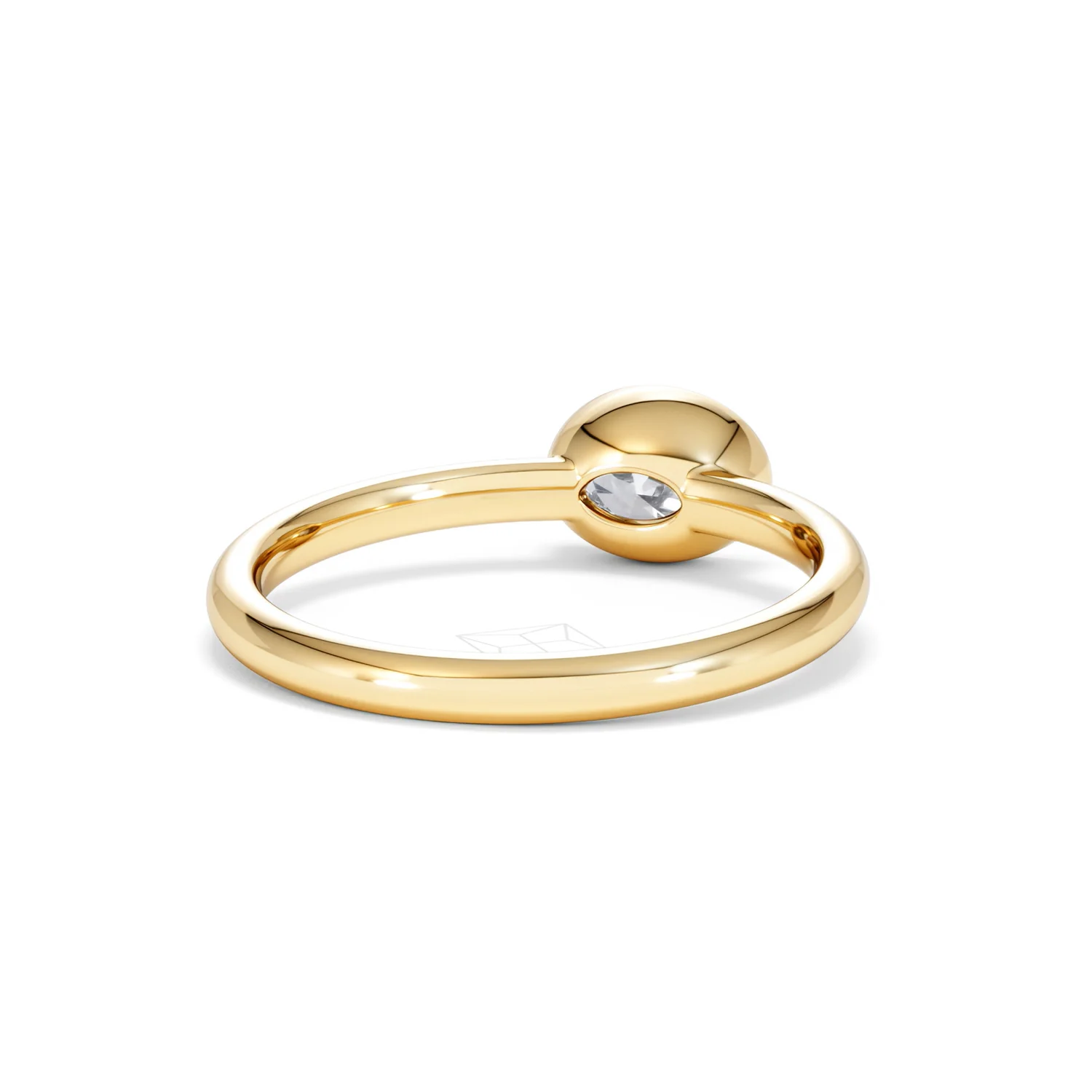 Horizon Oval Cut Lab Diamond Solitaire Ring 0.50ct H/SI in 9K Gold - Image 45