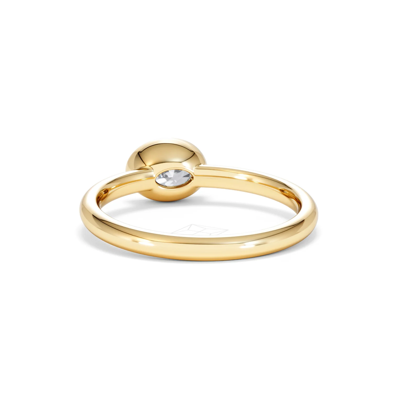 Horizon Oval Cut Lab Diamond Solitaire Ring 0.50ct H/SI in 9K Gold - Image 53