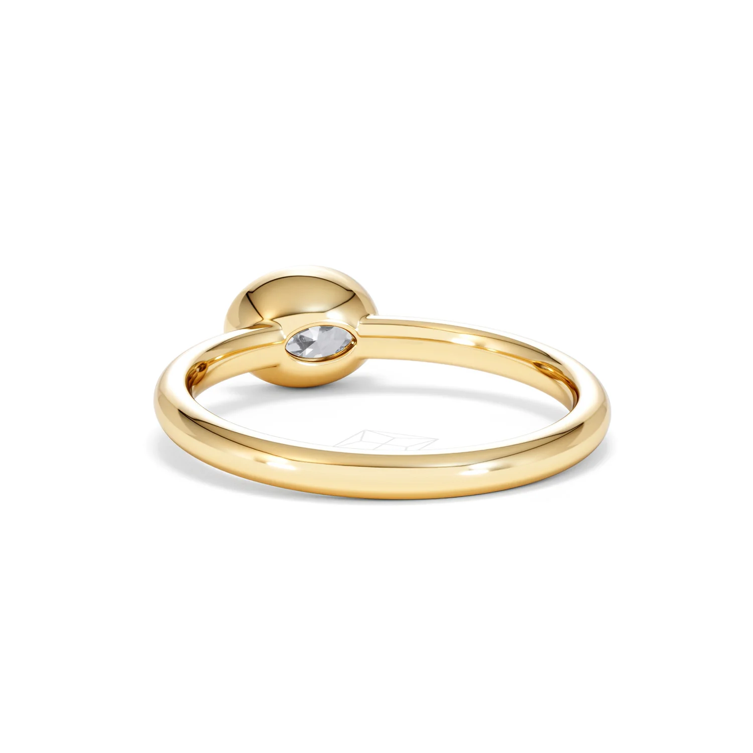 Horizon Oval Cut Lab Diamond Solitaire Ring 0.50ct H/SI in 9K Gold - Image 54