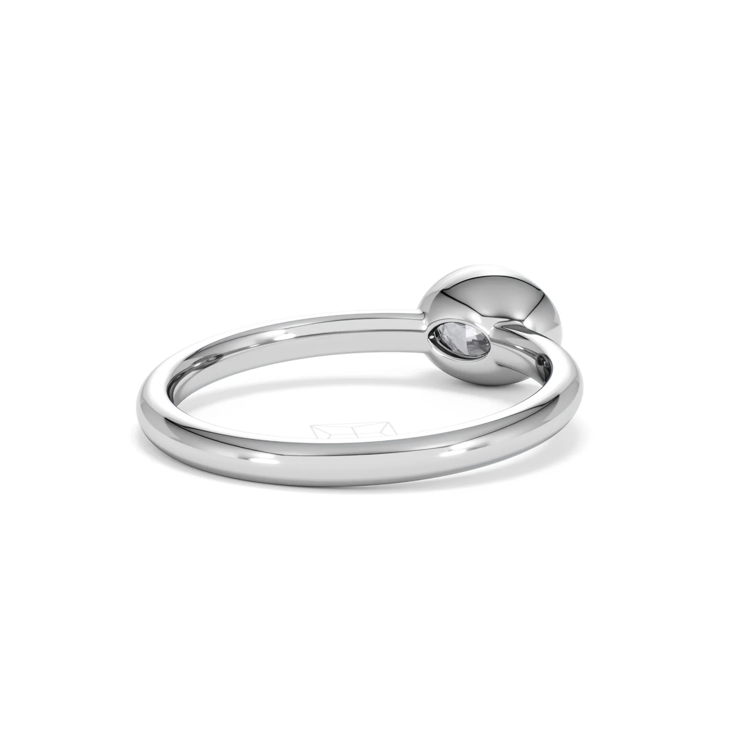 Horizon Oval Cut Lab Diamond Solitaire Ring 0.50ct H/SI in 9K White Gold - Image 42