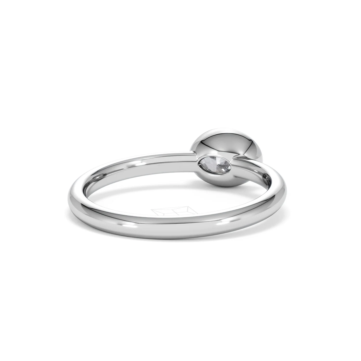 Horizon Oval Cut Lab Diamond Solitaire Ring 0.50ct H/SI in 9K White Gold - Image 44