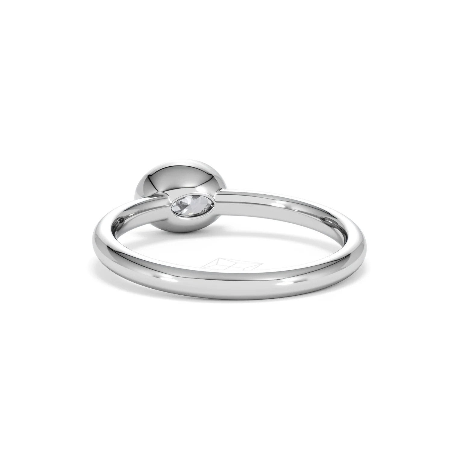 Horizon Oval Cut Lab Diamond Solitaire Ring 0.50ct H/SI in 9K White Gold - Image 54