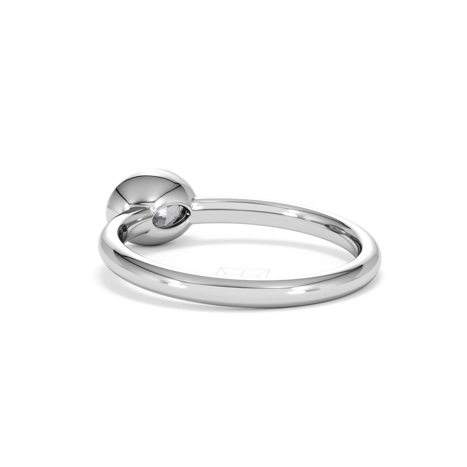 Horizon Oval Cut Lab Diamond Solitaire Ring 0.50ct H/SI in 9K White Gold - Image 58