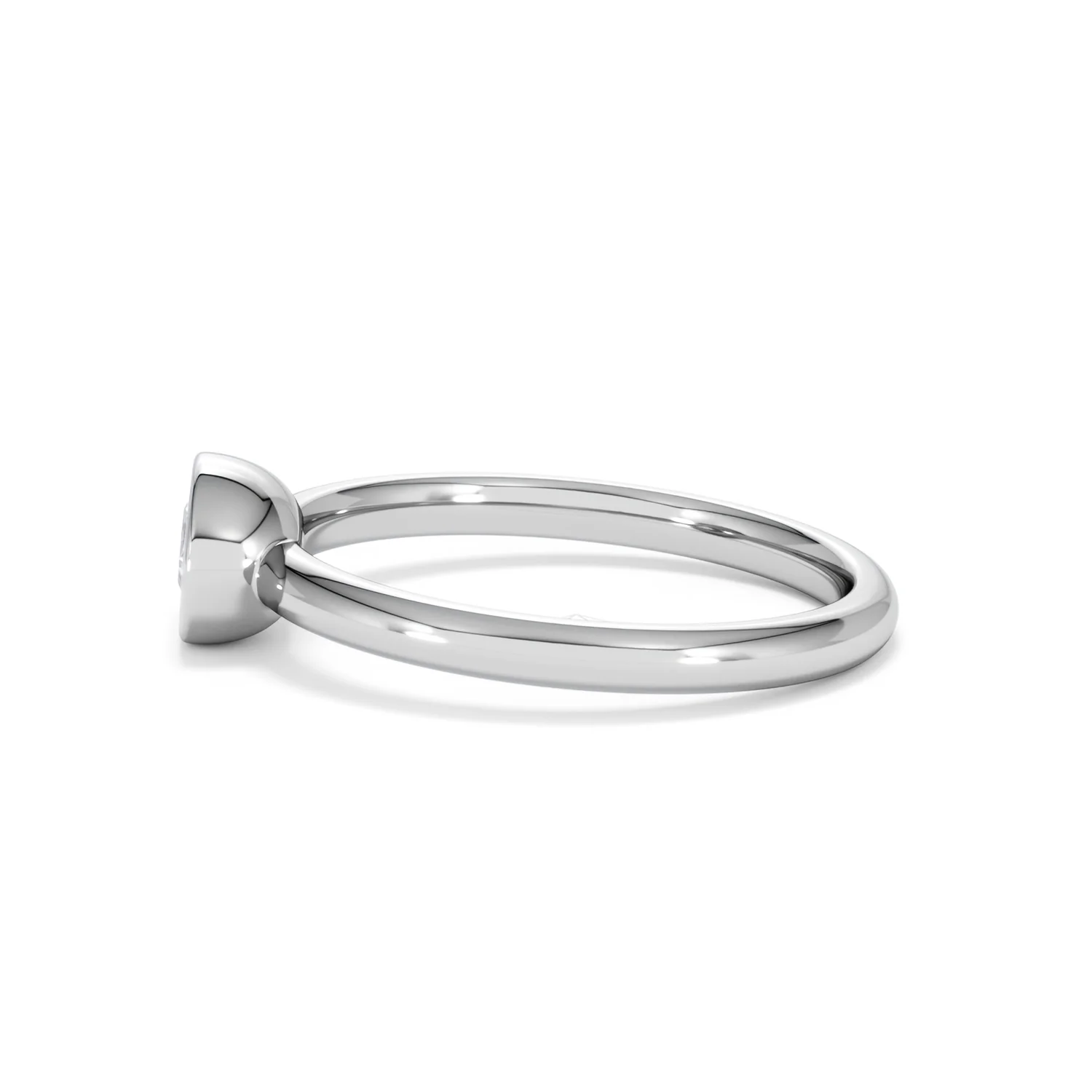 Horizon Oval Cut Lab Diamond Solitaire Ring 0.50ct H/SI in 9K White Gold - Image 70