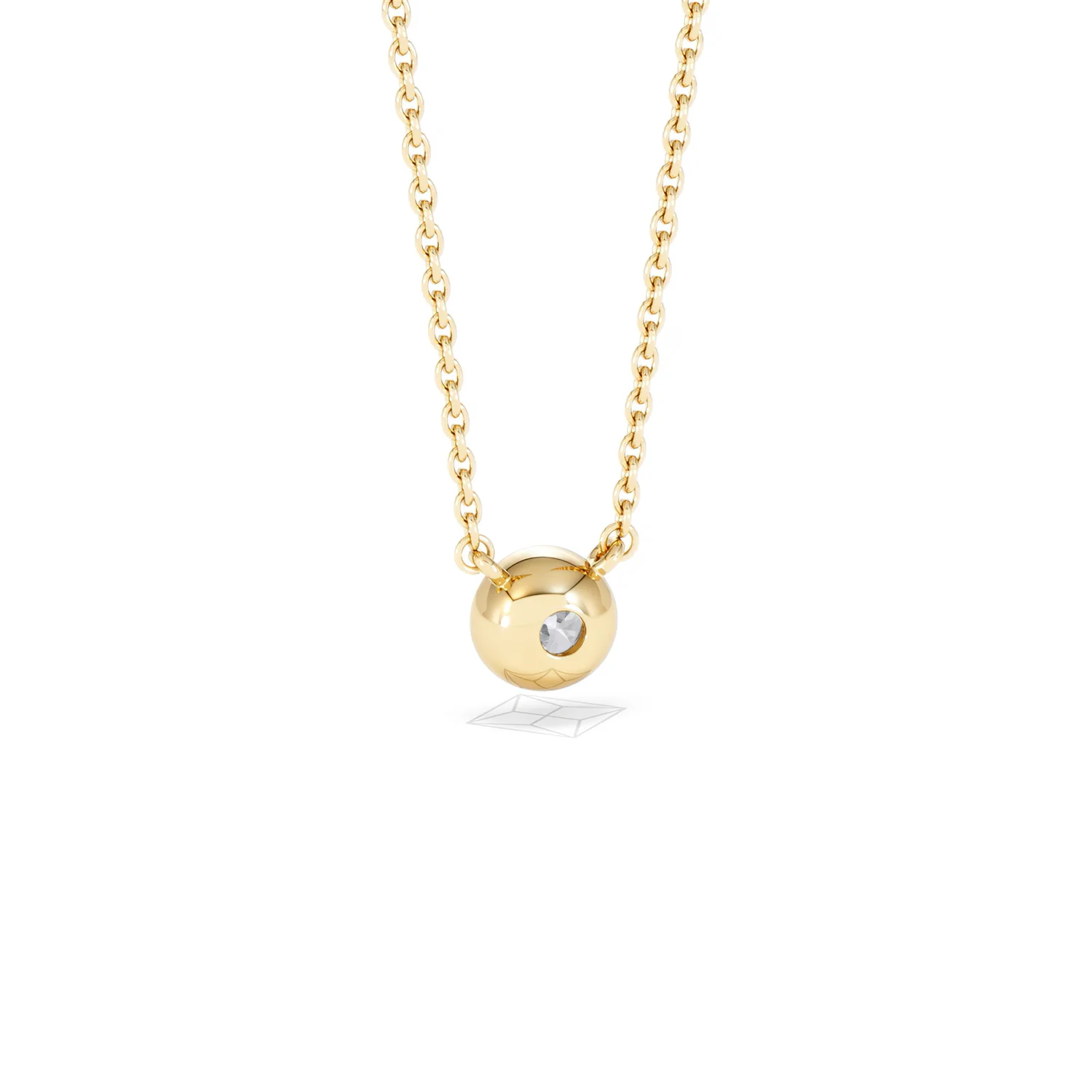 Horizon Round Cut Lab Diamond Solitaire Necklace 0.25ct H/SI in 18k Gold Vermeil - Image 54