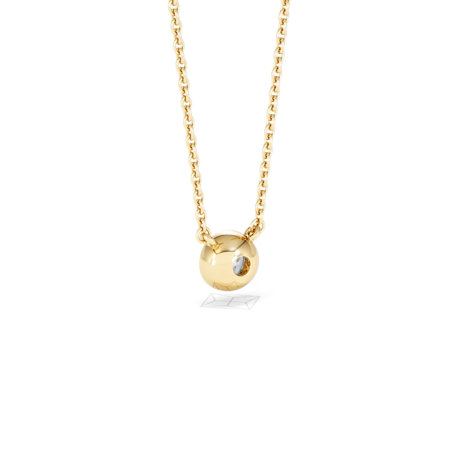Horizon Round Cut Lab Diamond Solitaire Necklace 0.25ct H/SI in 18k Gold Vermeil - Image 57