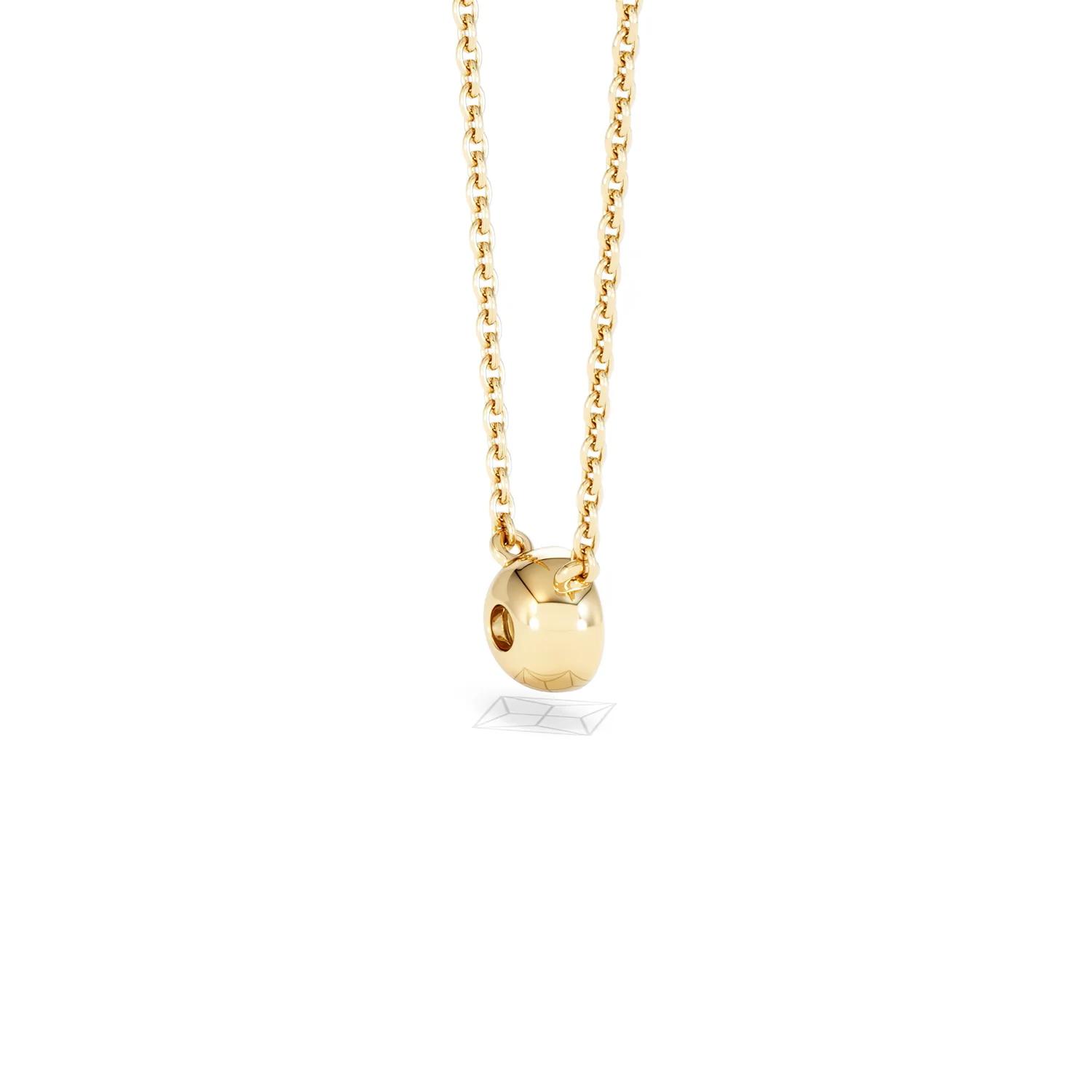 Horizon Round Cut Lab Diamond Solitaire Necklace 0.25ct H/SI in 9K Gold - Image 37
