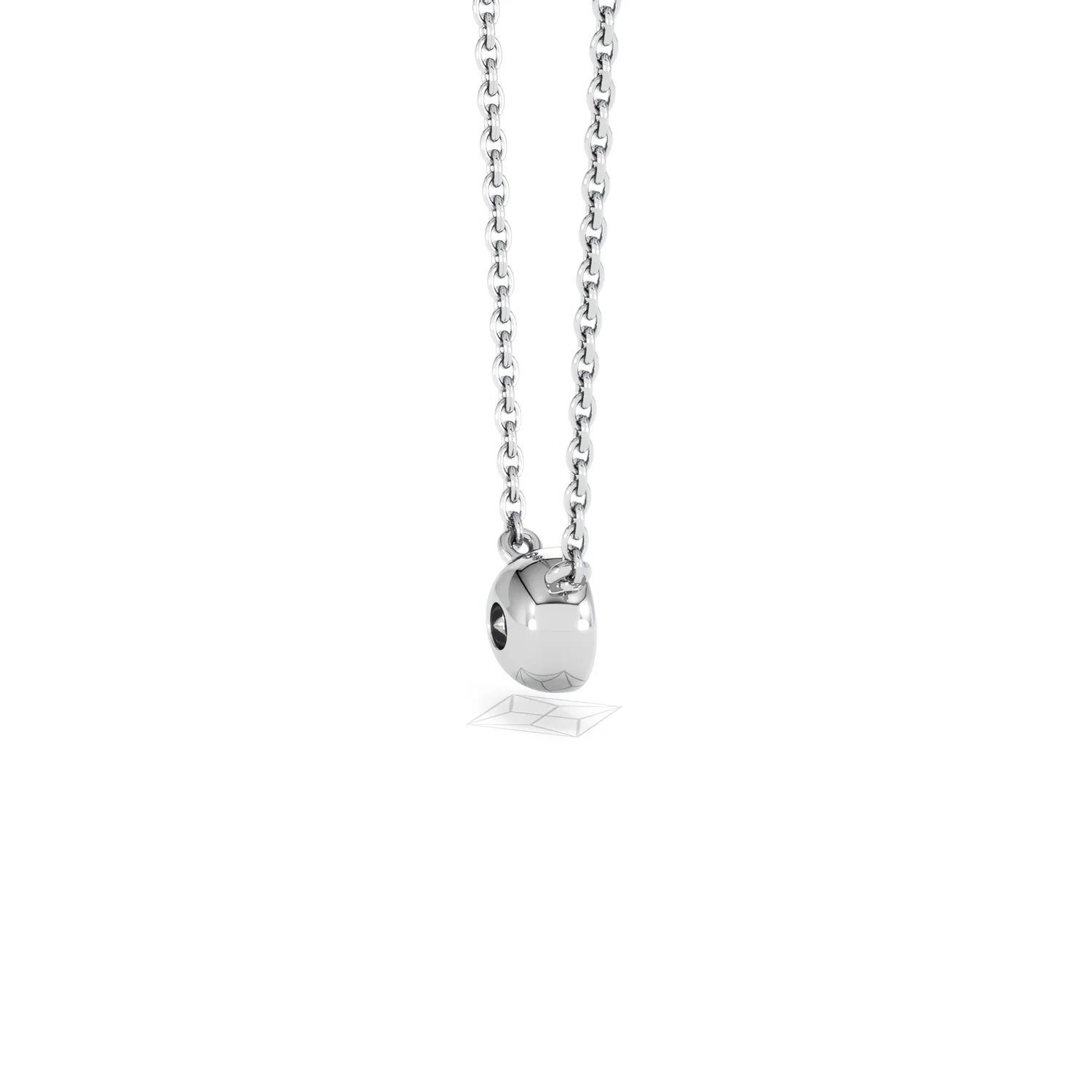 Horizon Round Cut Lab Diamond Solitaire Necklace 0.25ct H/SI in 9K White Gold - Image 36