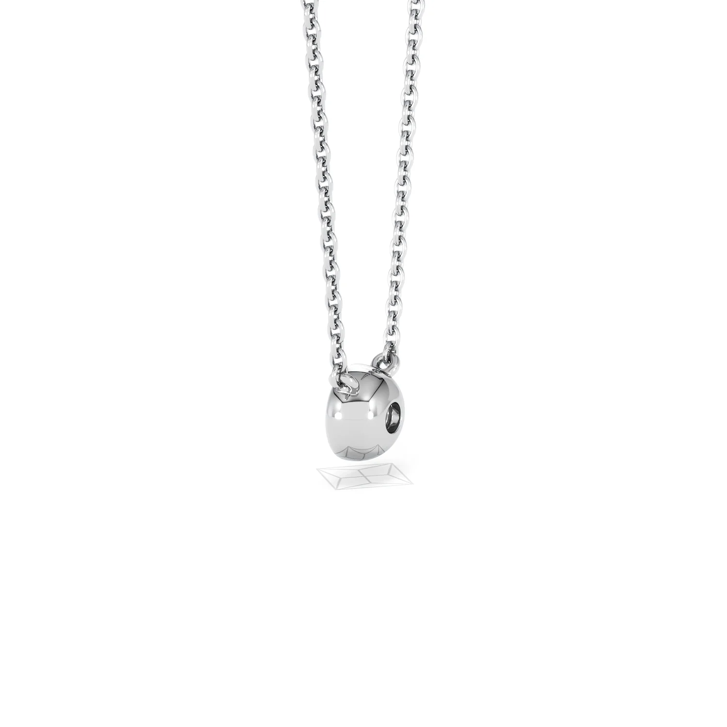 Horizon Round Cut Lab Diamond Solitaire Necklace 0.25ct H/SI in 9K White Gold - Image 64