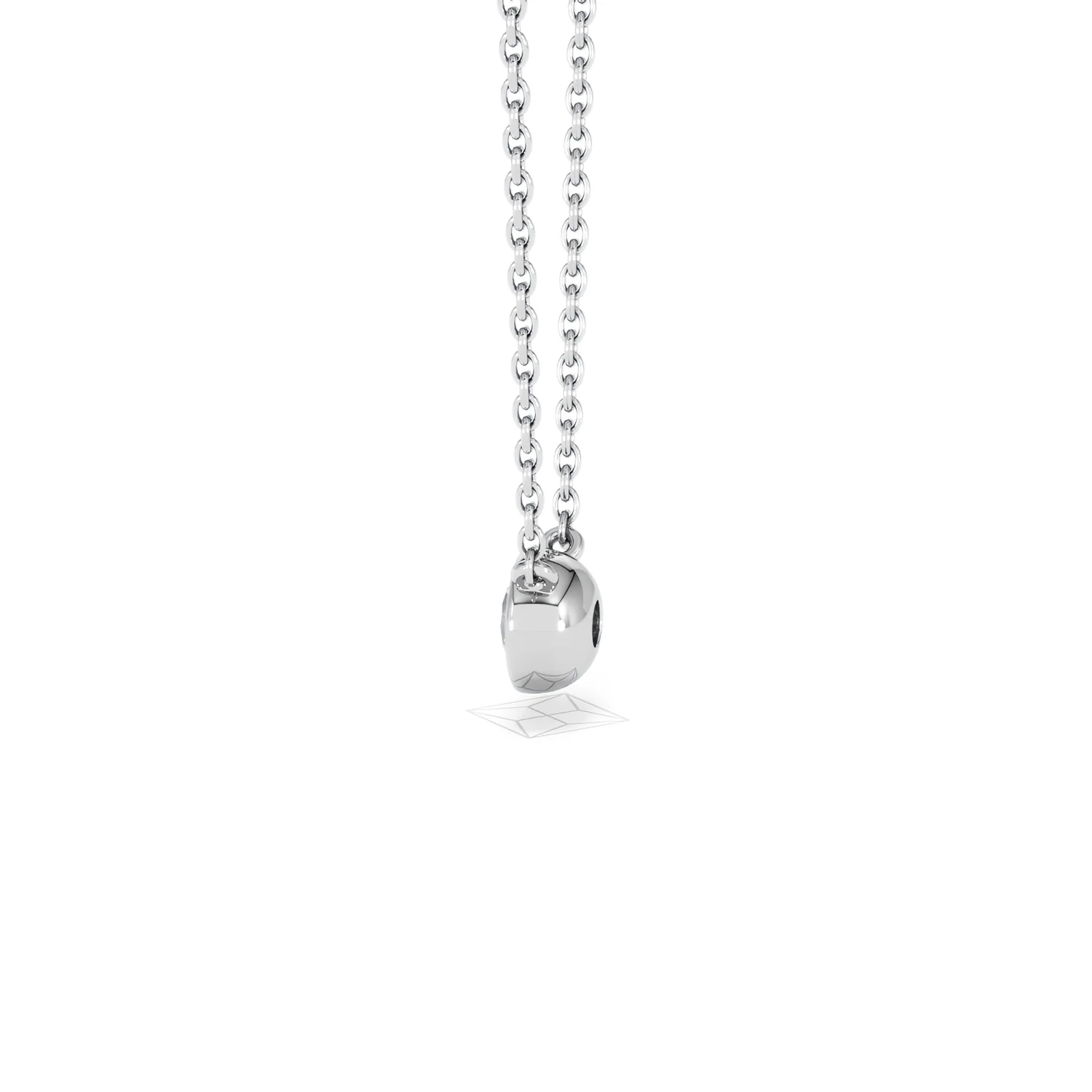 Horizon Round Cut Lab Diamond Solitaire Necklace 0.25ct H/SI in 9K White Gold - Image 68