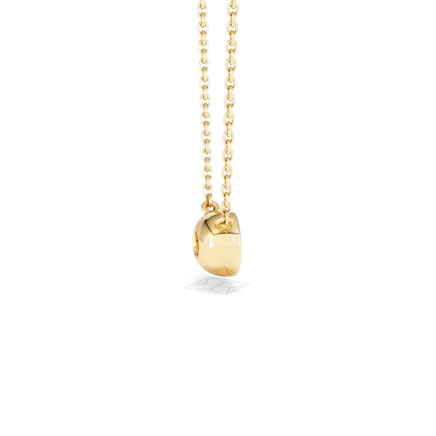 Horizon Round Cut Lab Diamond Solitaire Necklace 0.50ct H/SI in 9K Gold - Image 34