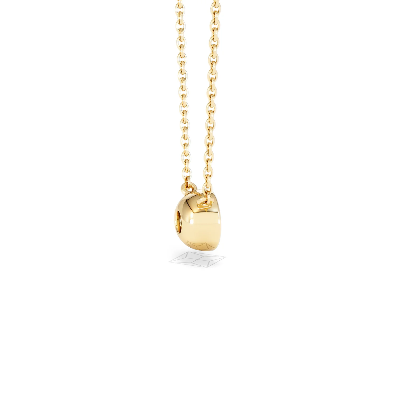 Horizon Round Cut Lab Diamond Solitaire Necklace 0.50ct H/SI in 9K Gold - Image 35