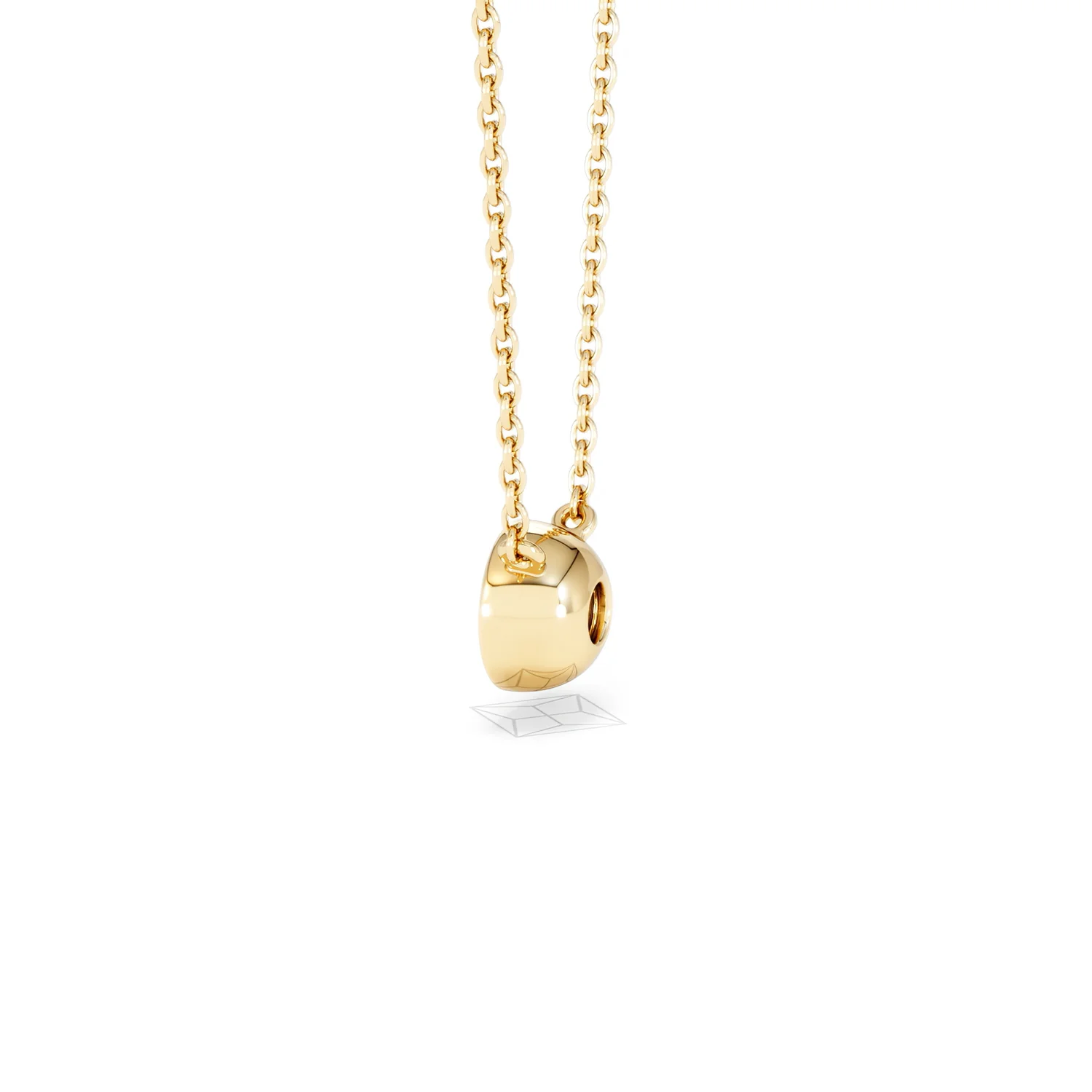Horizon Round Cut Lab Diamond Solitaire Necklace 0.50ct H/SI in 9K Gold - Image 66