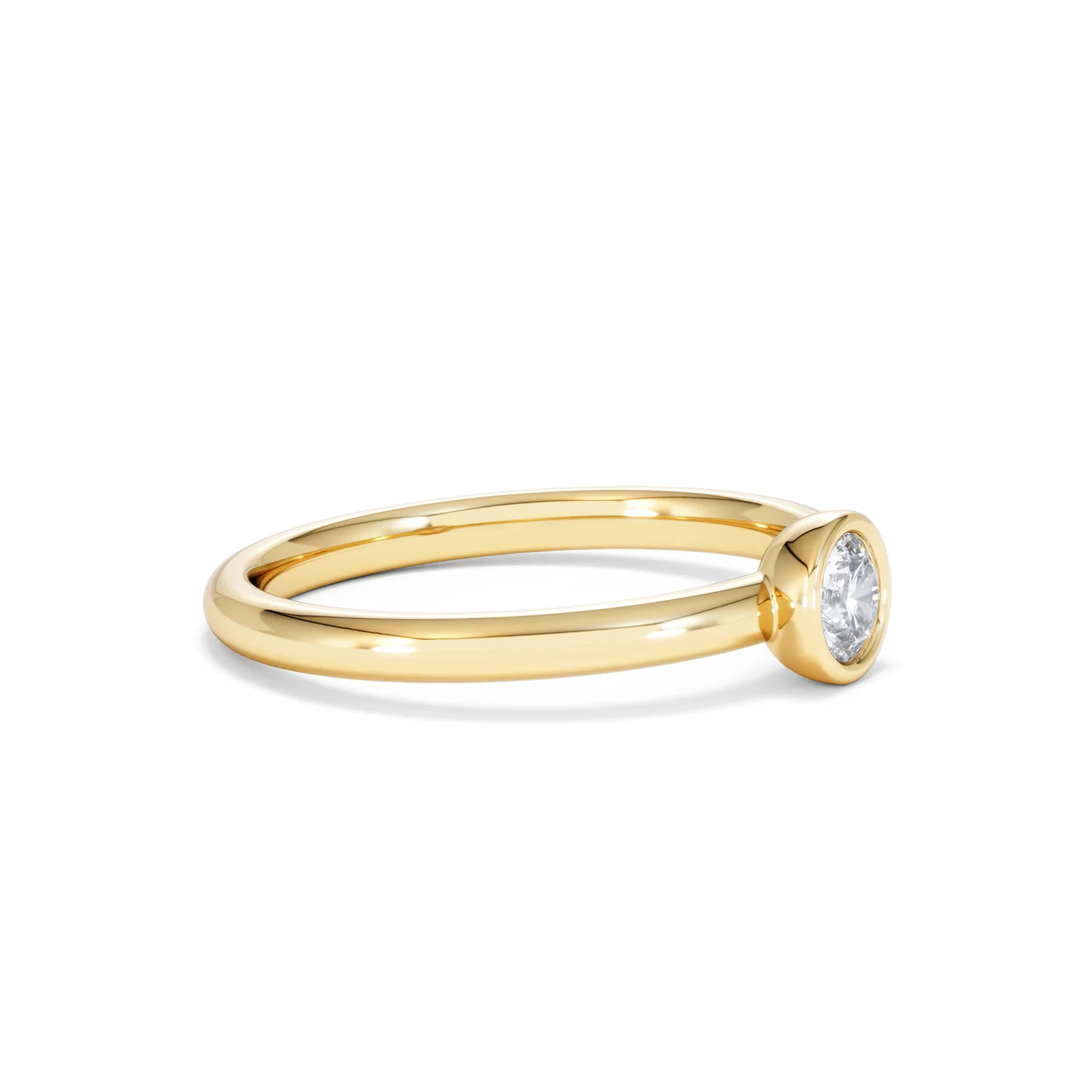 Horizon Round Cut Lab Diamond Solitaire Ring 0.25ct H/SI in 18k Gold Vermeil - Image 23