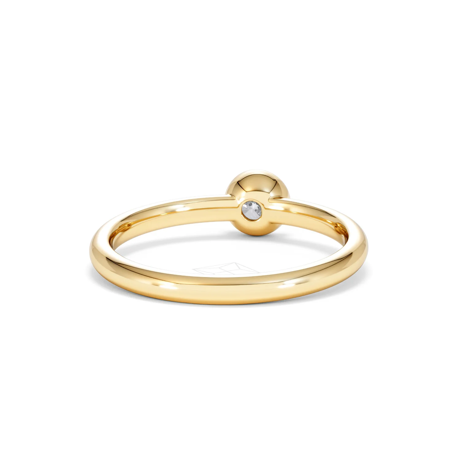 Horizon Round Cut Lab Diamond Solitaire Ring 0.25ct H/SI in 18k Gold Vermeil - Image 47