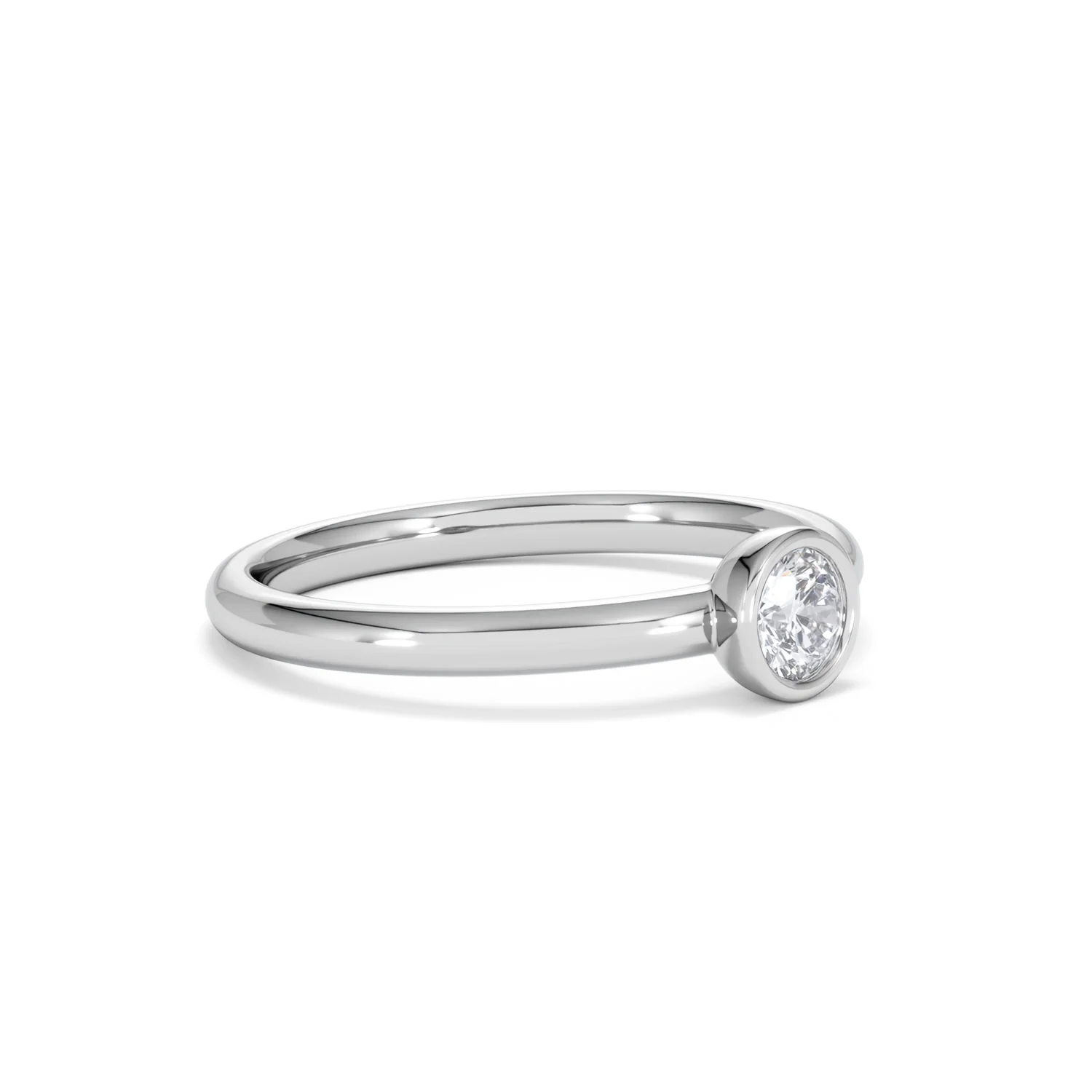 Horizon Round Cut Lab Diamond Solitaire Ring 0.25ct H/SI in 925 Silver - Image 20