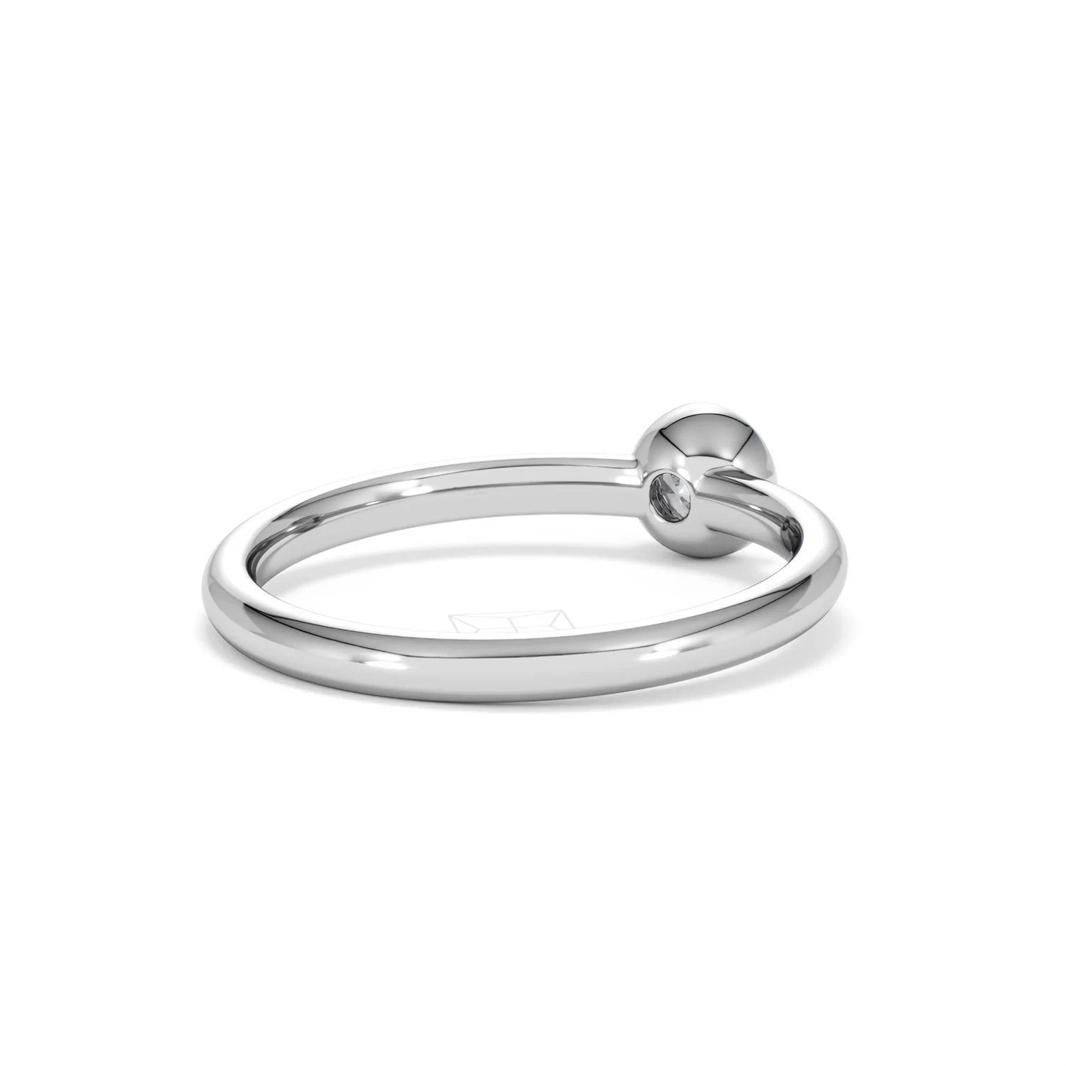 Horizon Round Cut Lab Diamond Solitaire Ring 0.25ct H/SI in 925 Silver - Image 42