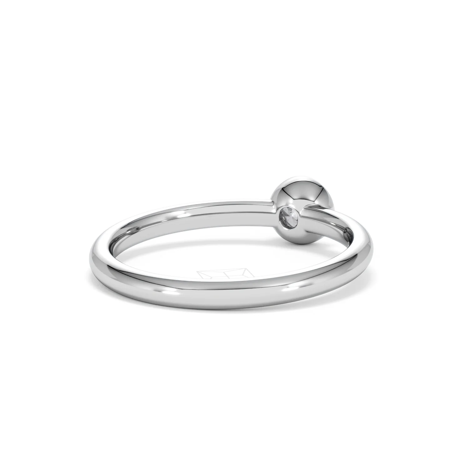 Horizon Round Cut Lab Diamond Solitaire Ring 0.25ct H/SI in 925 Silver - Image 43