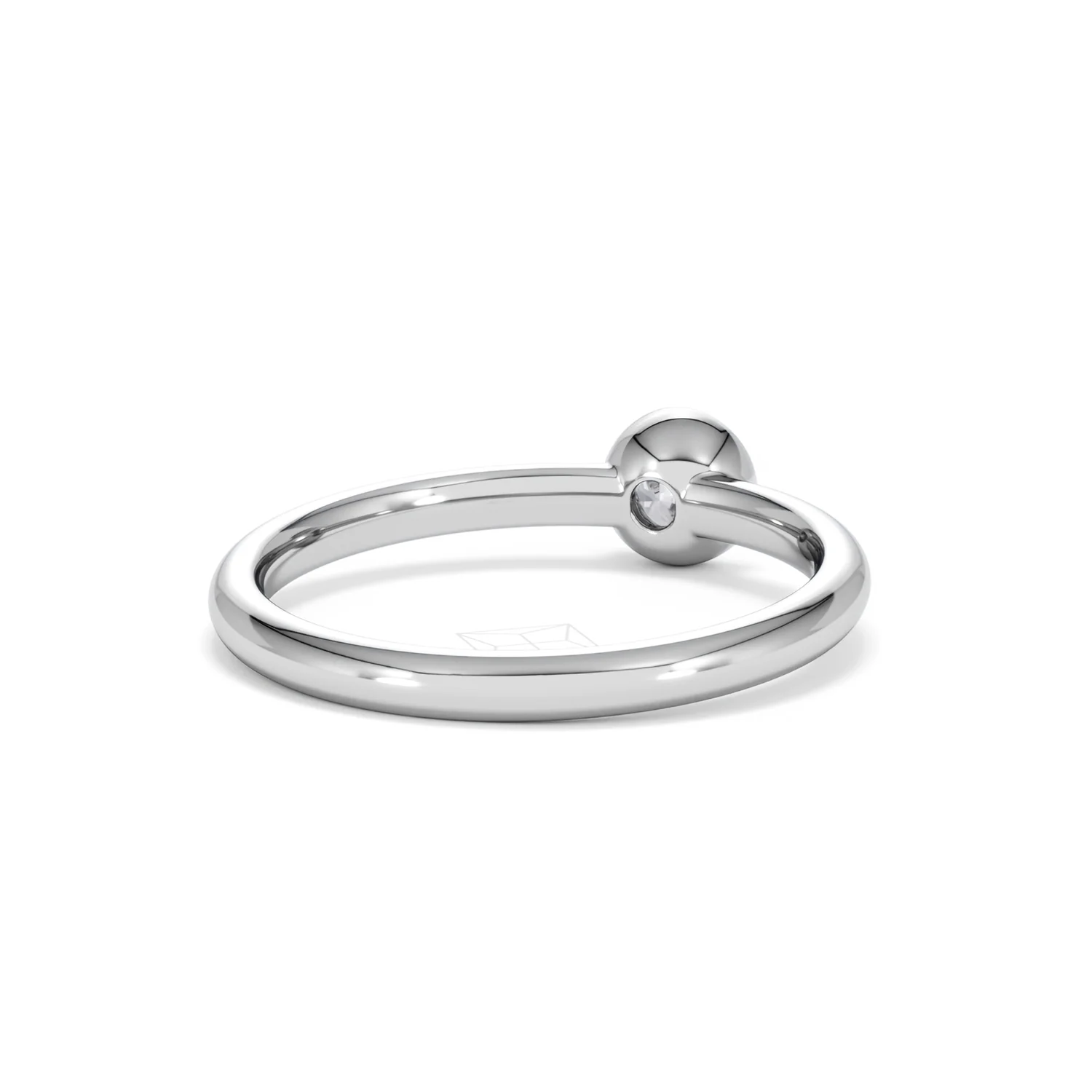 Horizon Round Cut Lab Diamond Solitaire Ring 0.25ct H/SI in 925 Silver - Image 44