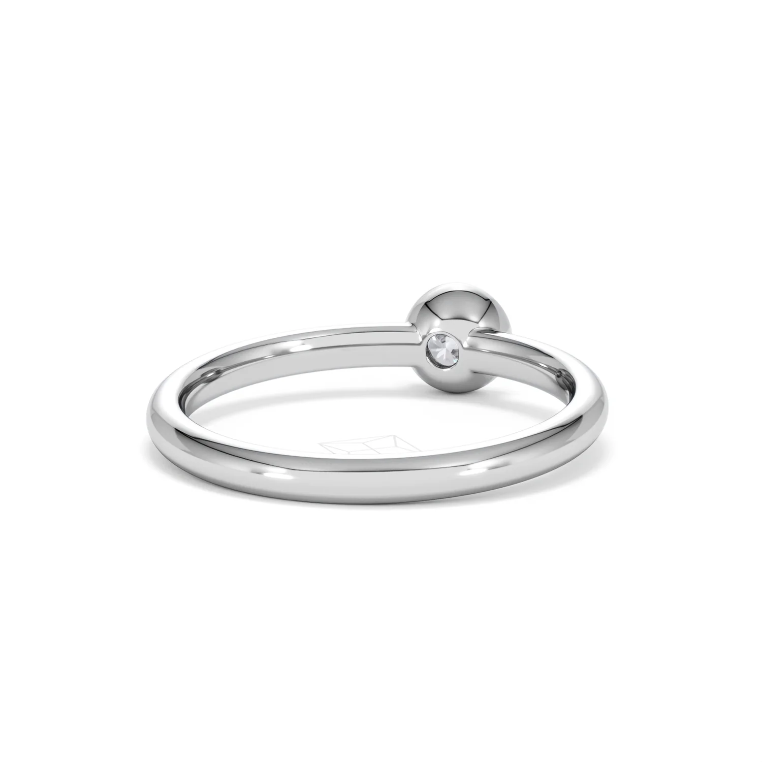 Horizon Round Cut Lab Diamond Solitaire Ring 0.25ct H/SI in 925 Silver - Image 45