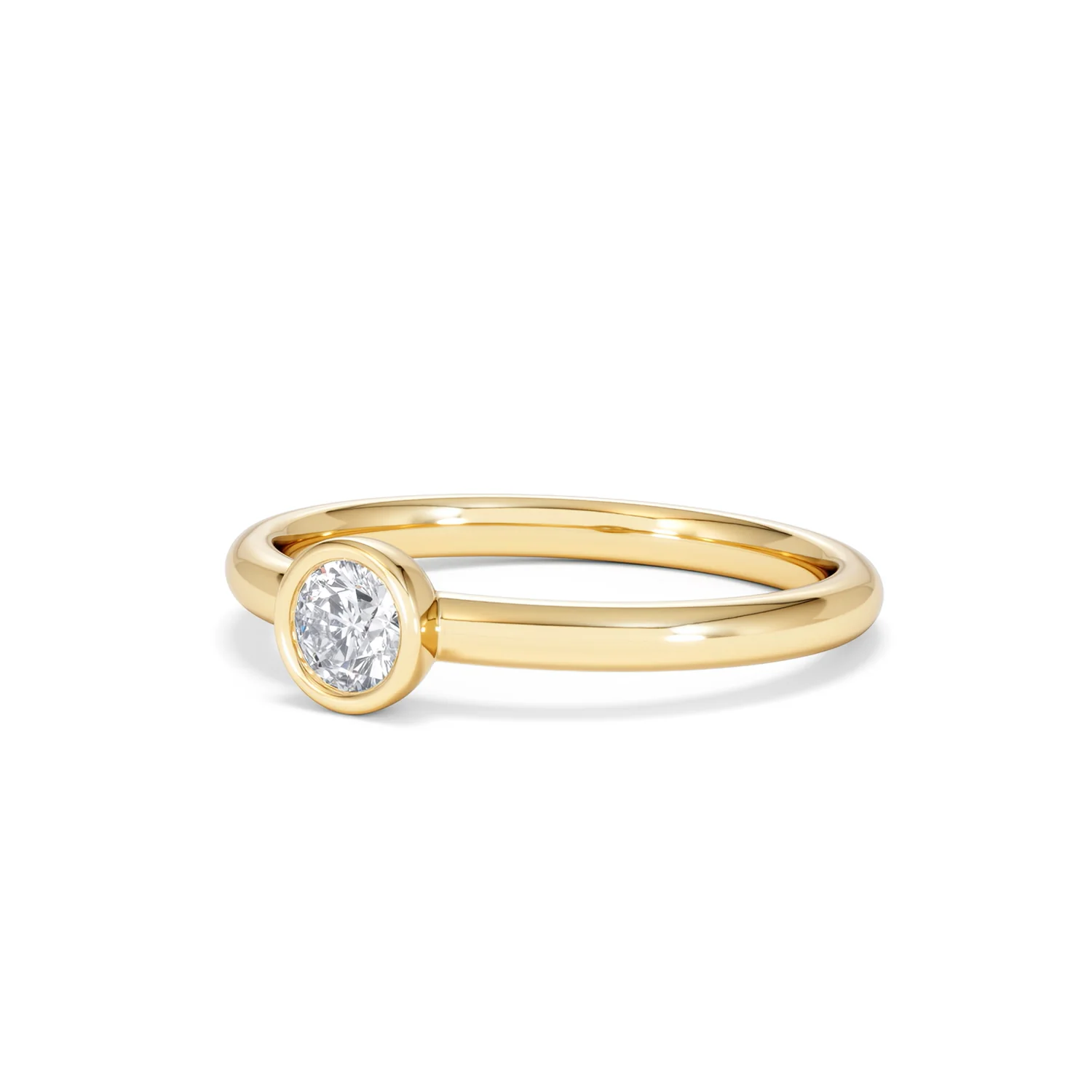 Horizon Round Cut Lab Diamond Solitaire Ring 0.25ct H/SI in 9K Gold - Image 82
