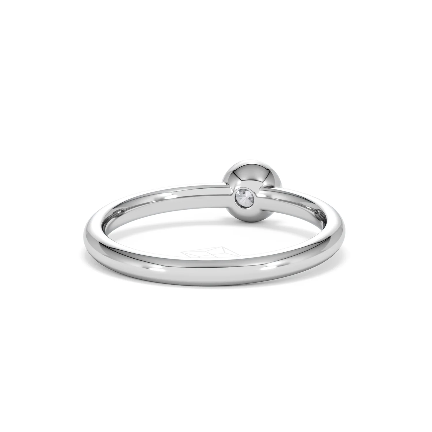 Horizon Round Cut Lab Diamond Solitaire Ring 0.25ct H/SI in 9K White Gold - Image 46