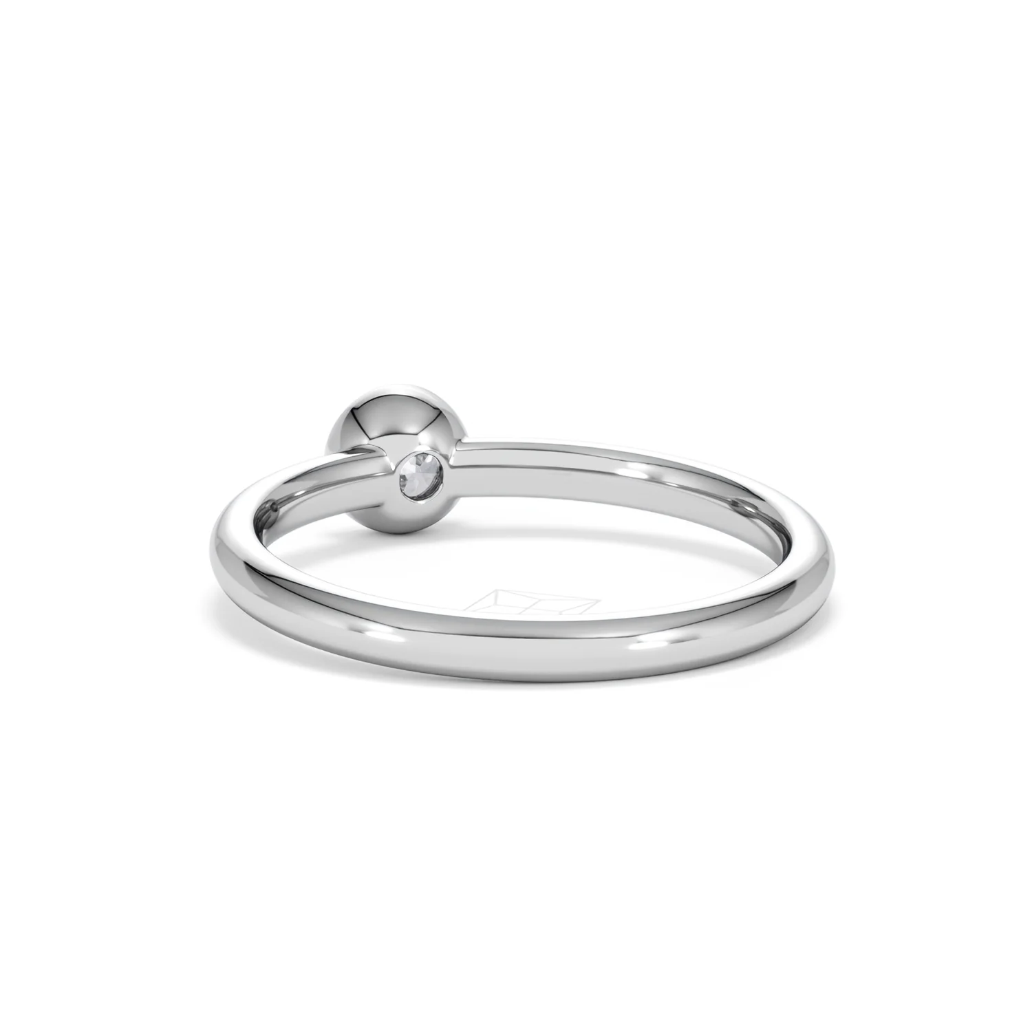 Horizon Round Cut Lab Diamond Solitaire Ring 0.25ct H/SI in 9K White Gold - Image 55