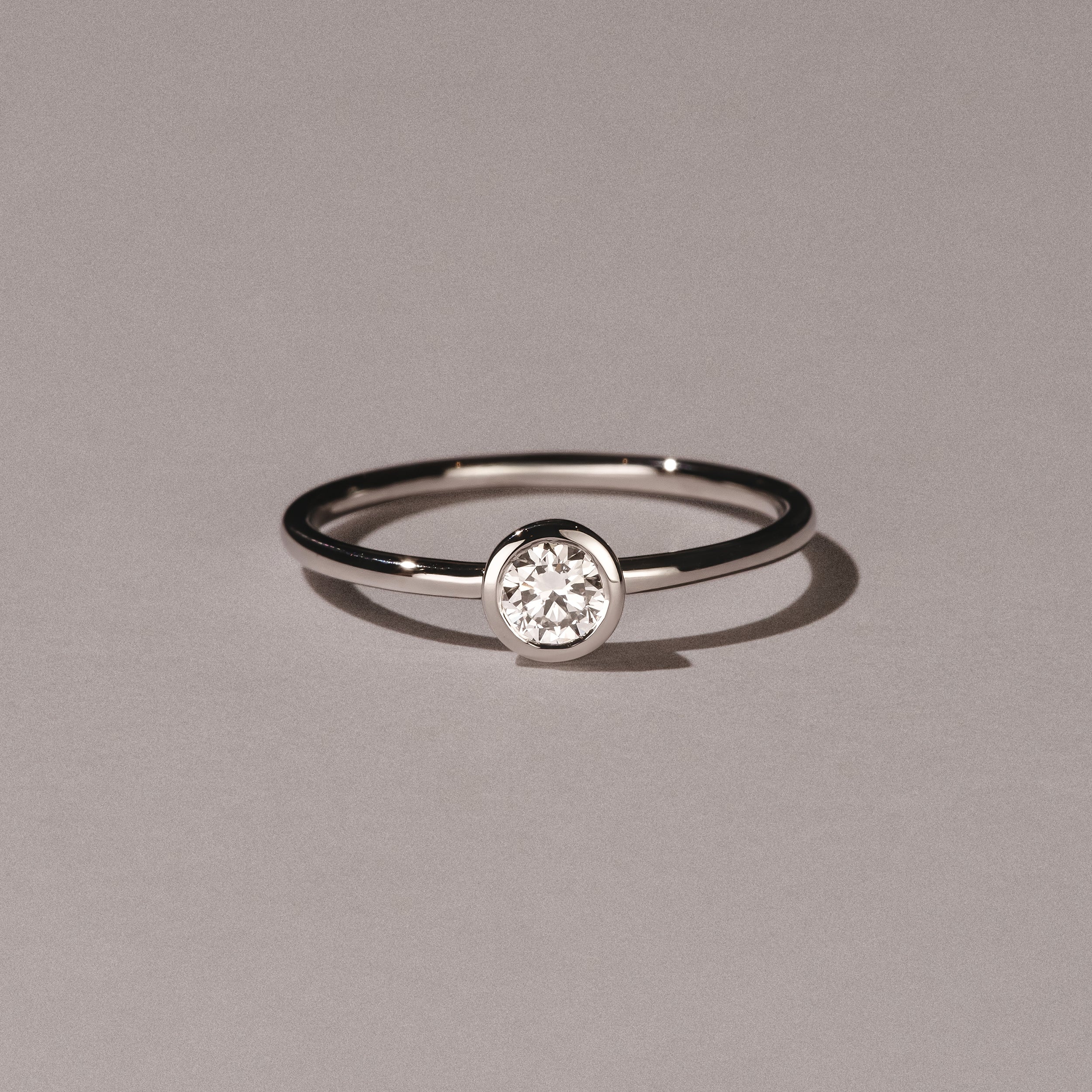 Horizon Round Cut Lab Diamond Solitaire Ring 0.25ct H/SI in 9K White Gold - Image 6