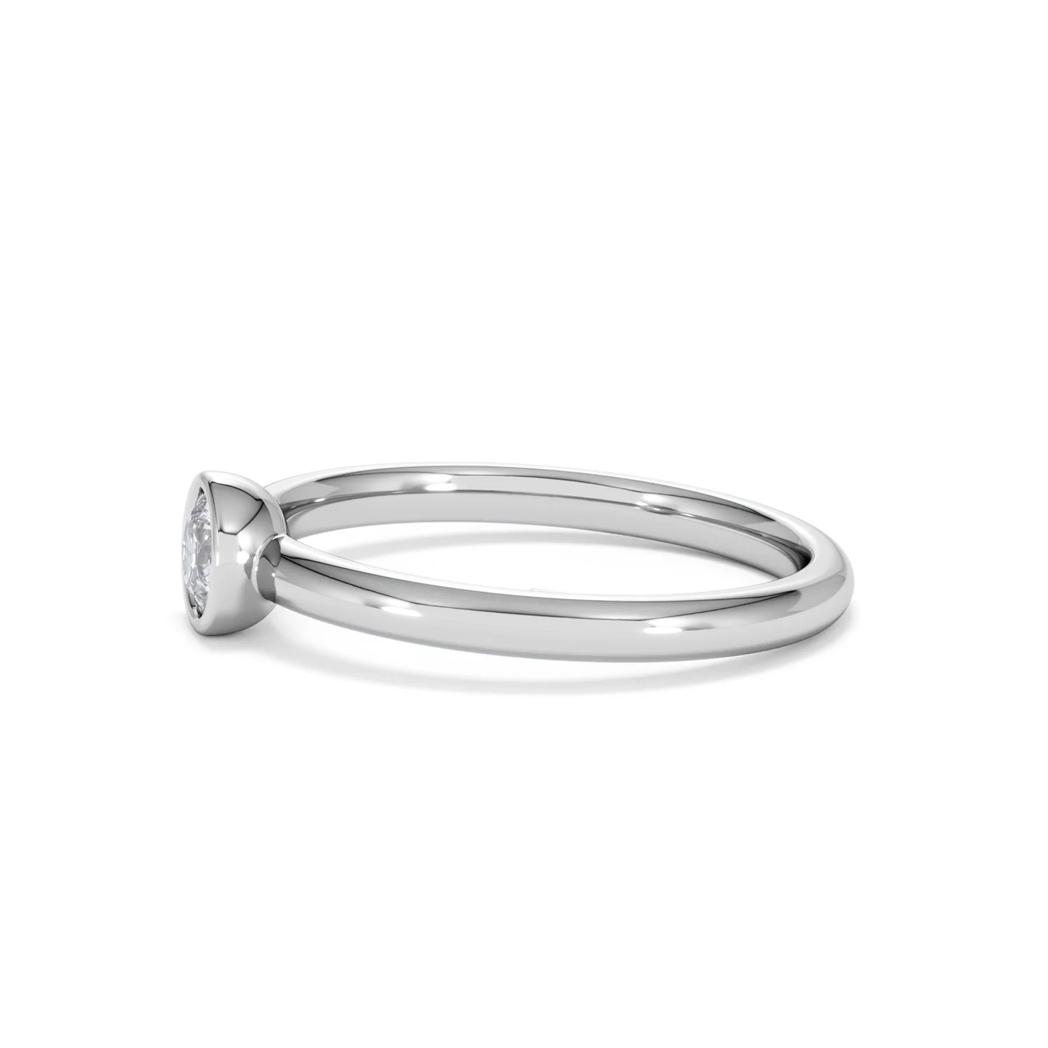 Horizon Round Cut Lab Diamond Solitaire Ring 0.25ct H/SI in 9K White Gold - Image 73