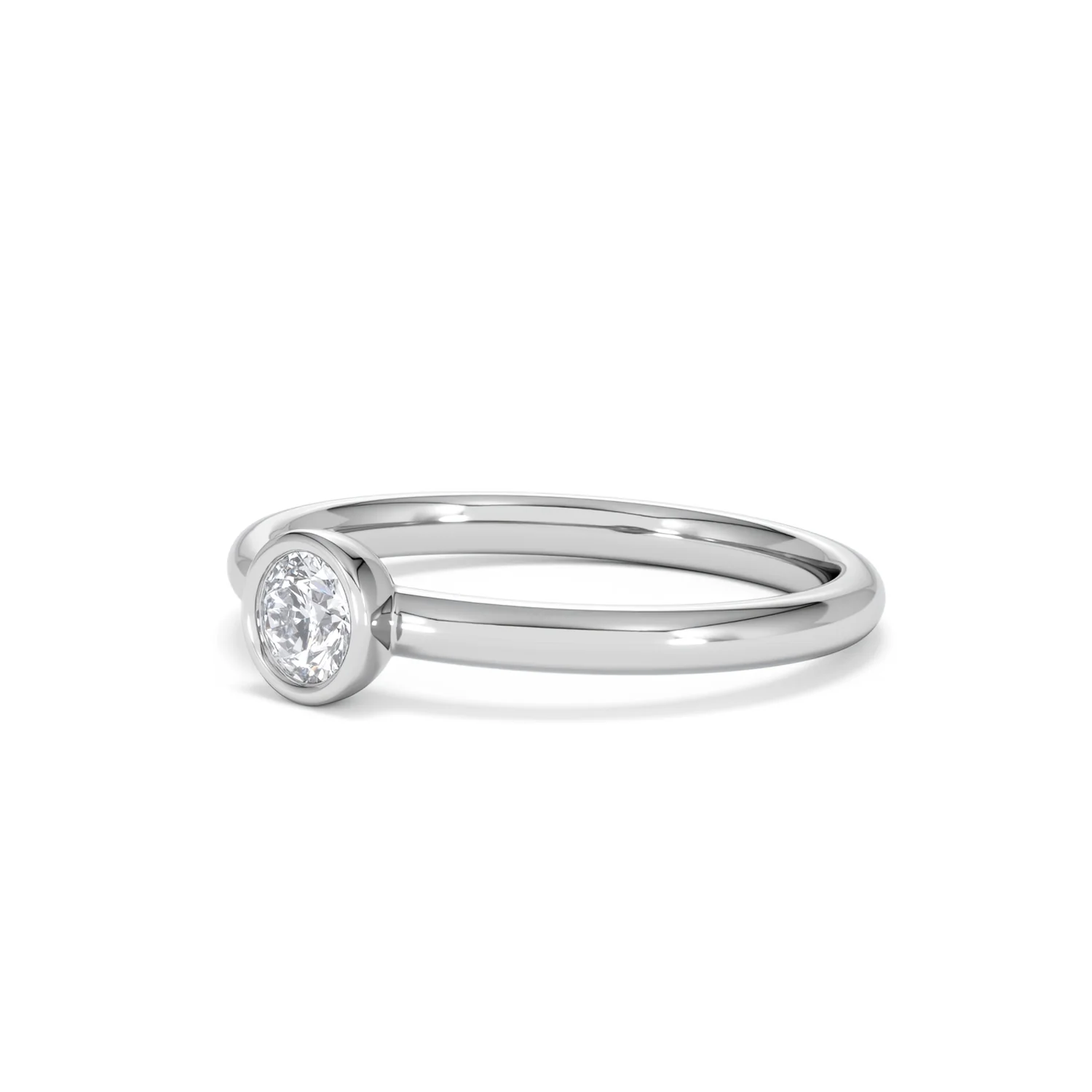 Horizon Round Cut Lab Diamond Solitaire Ring 0.25ct H/SI in 9K White Gold - Image 80