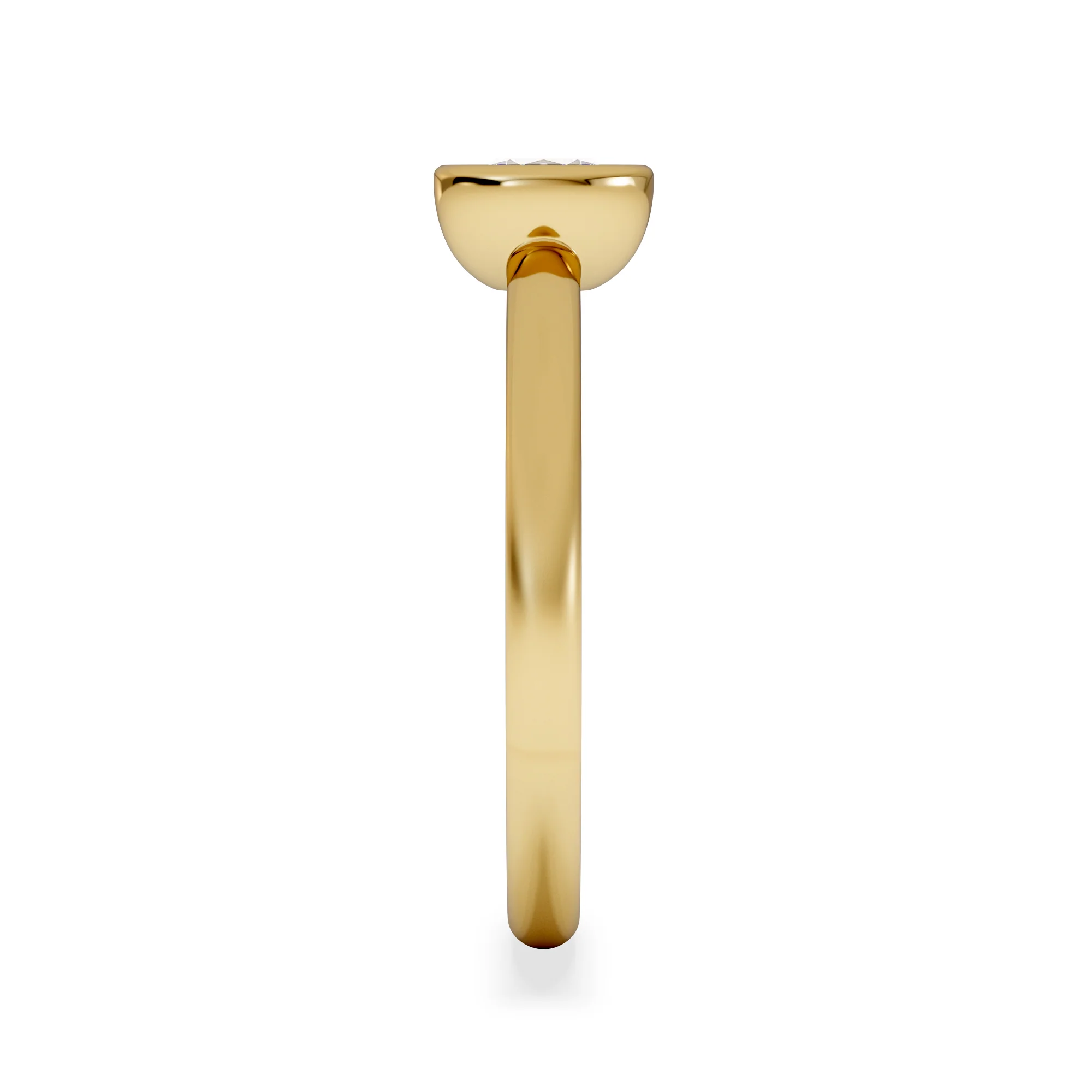 Horizon Round Cut Lab Diamond Solitaire Ring 0.50ct H/SI in 9K Gold - Image 5