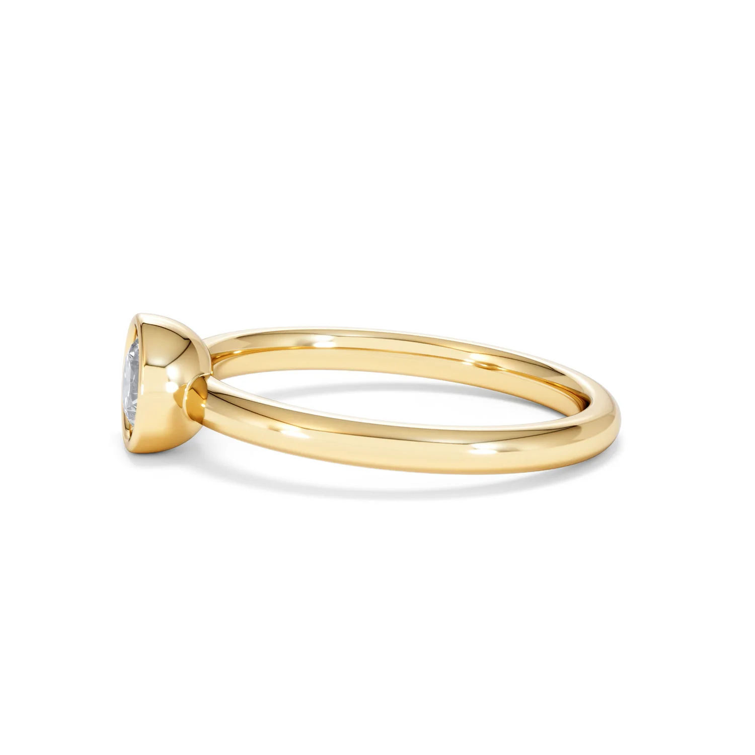 Horizon Round Cut Lab Diamond Solitaire Ring 0.50ct H/SI in 9K Gold - Image 72