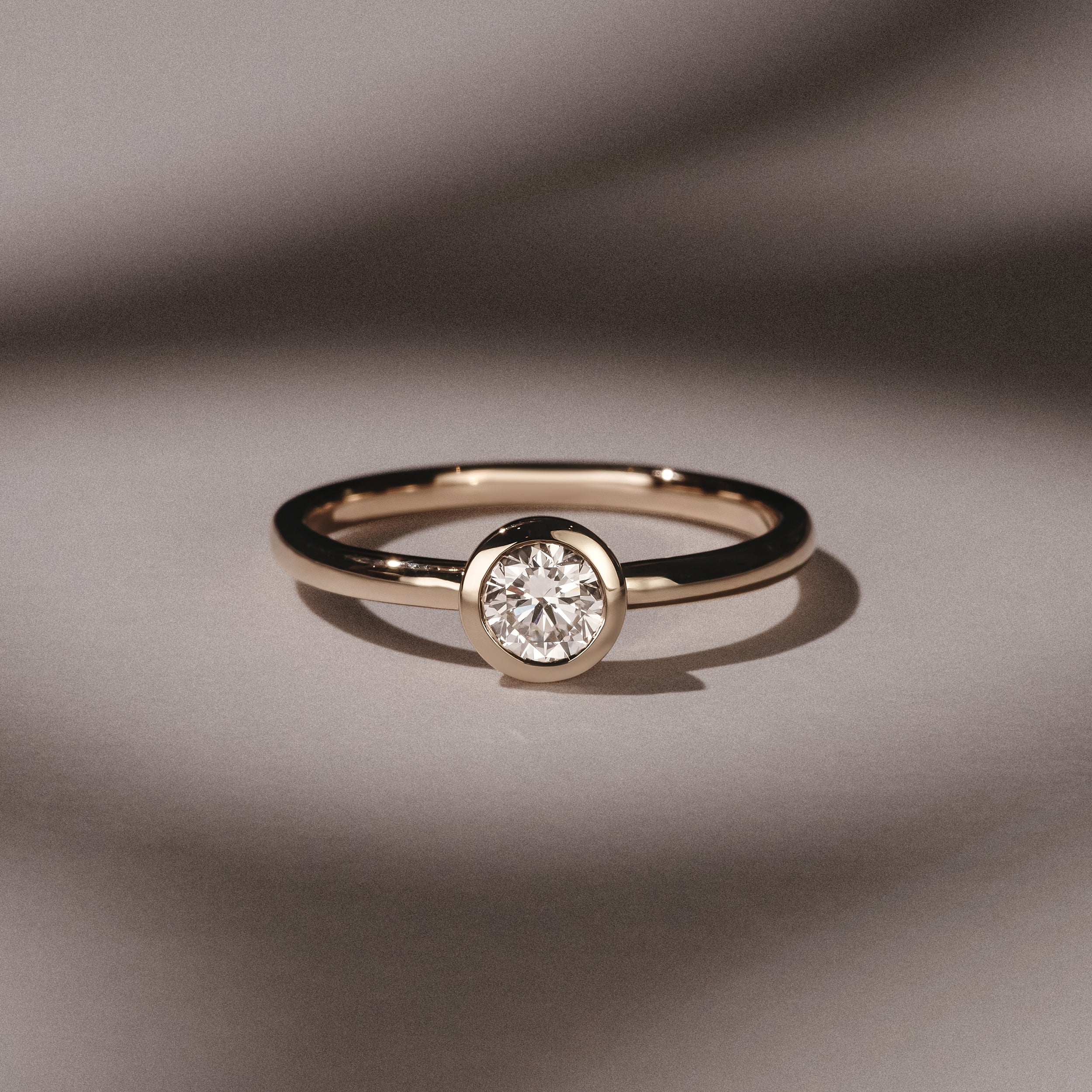 Horizon Round Cut Lab Diamond Solitaire Ring 0.50ct H/SI in 9K Gold - Image 8