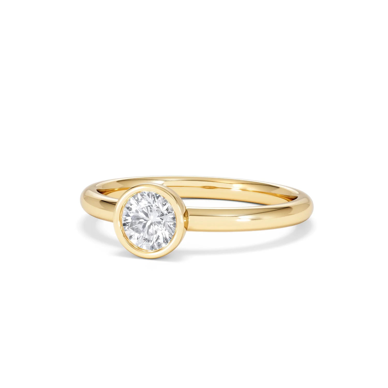 Horizon Round Cut Lab Diamond Solitaire Ring 0.50ct H/SI in 9K Gold - Image 85