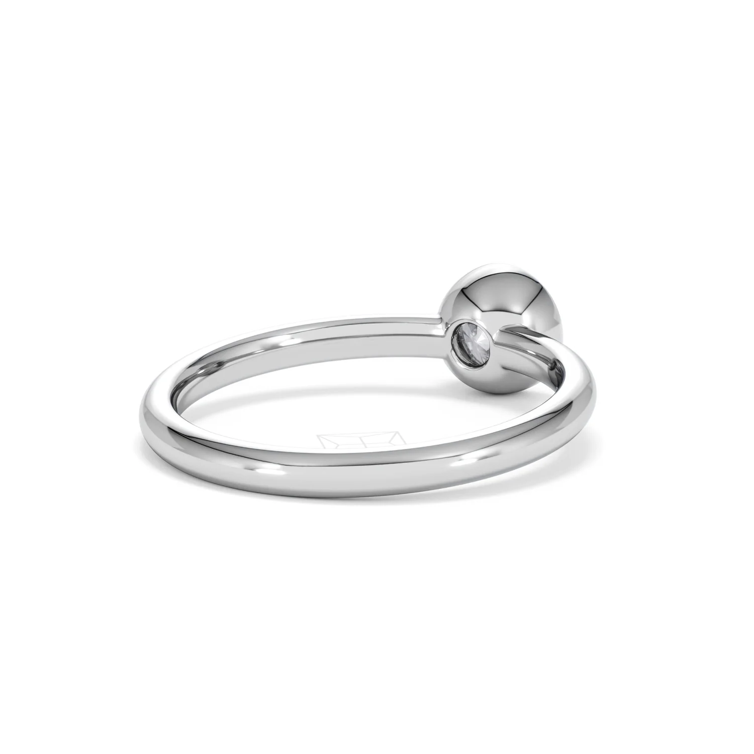 Horizon Round Cut Lab Diamond Solitaire Ring 0.50ct H/SI in 9K White Gold - Image 42