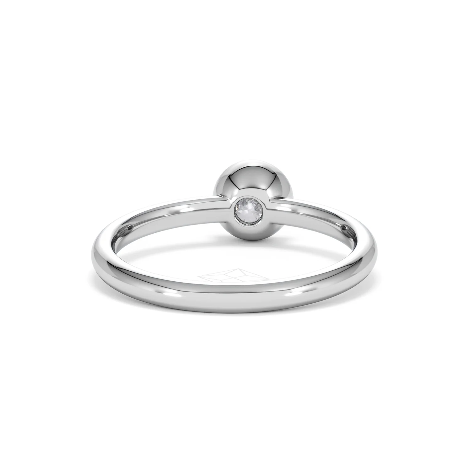 Horizon Round Cut Lab Diamond Solitaire Ring 0.50ct H/SI in 9K White Gold - Image 48