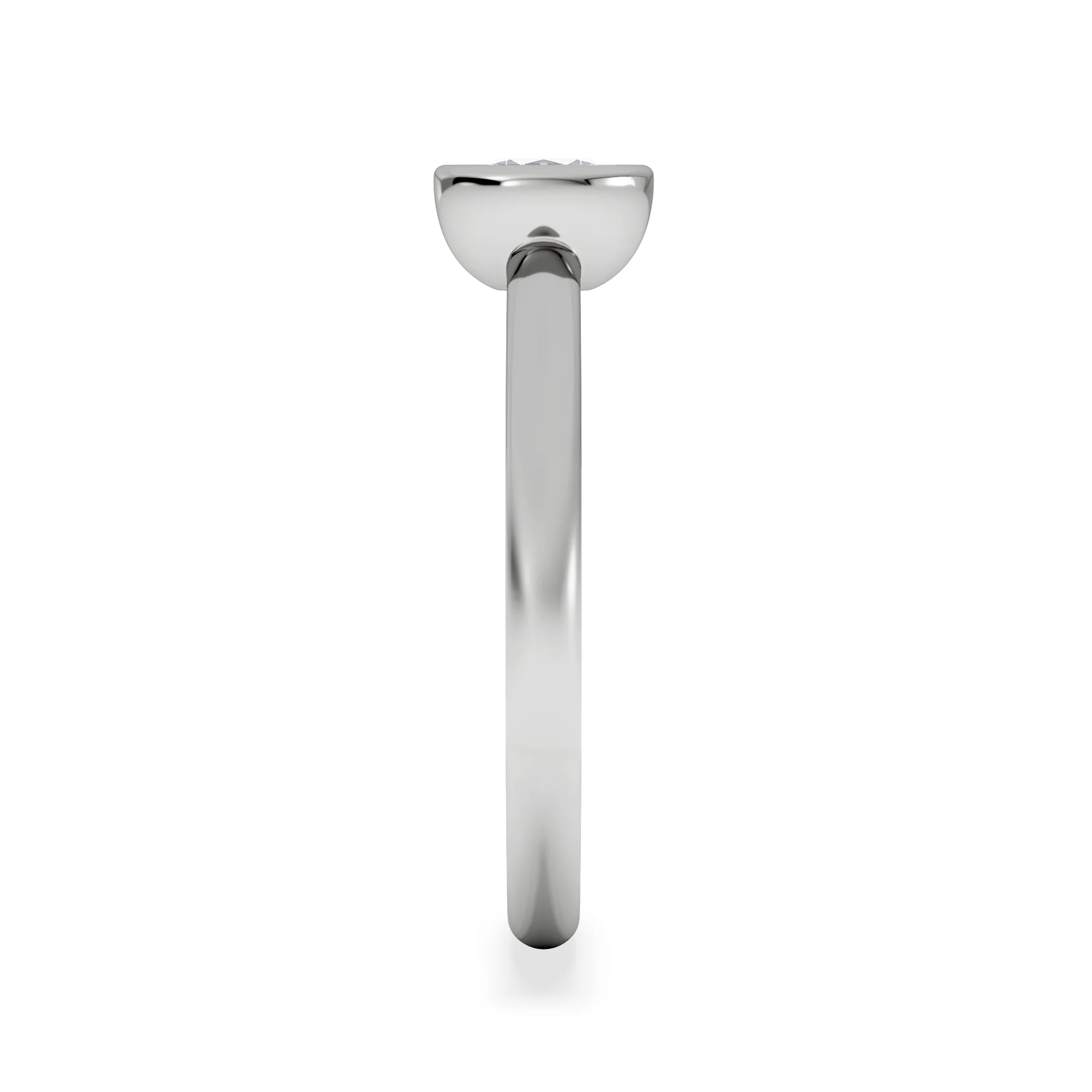 Horizon Round Cut Lab Diamond Solitaire Ring 0.50ct H/SI in 9K White Gold - Image 5