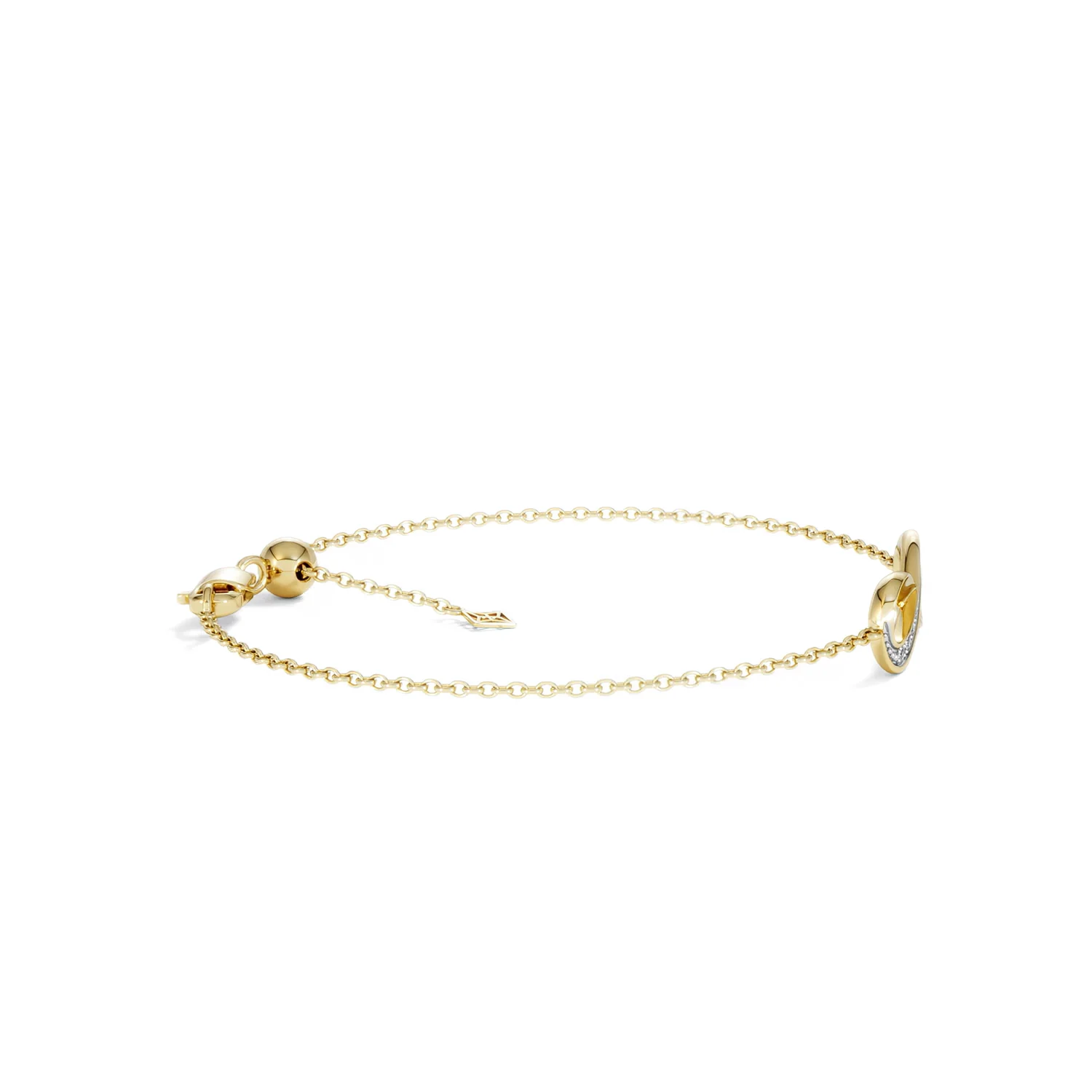 Infinity Love 0.08ct Lab Diamond Chain Bracelet in 18K Gold Vermeil - Image 26
