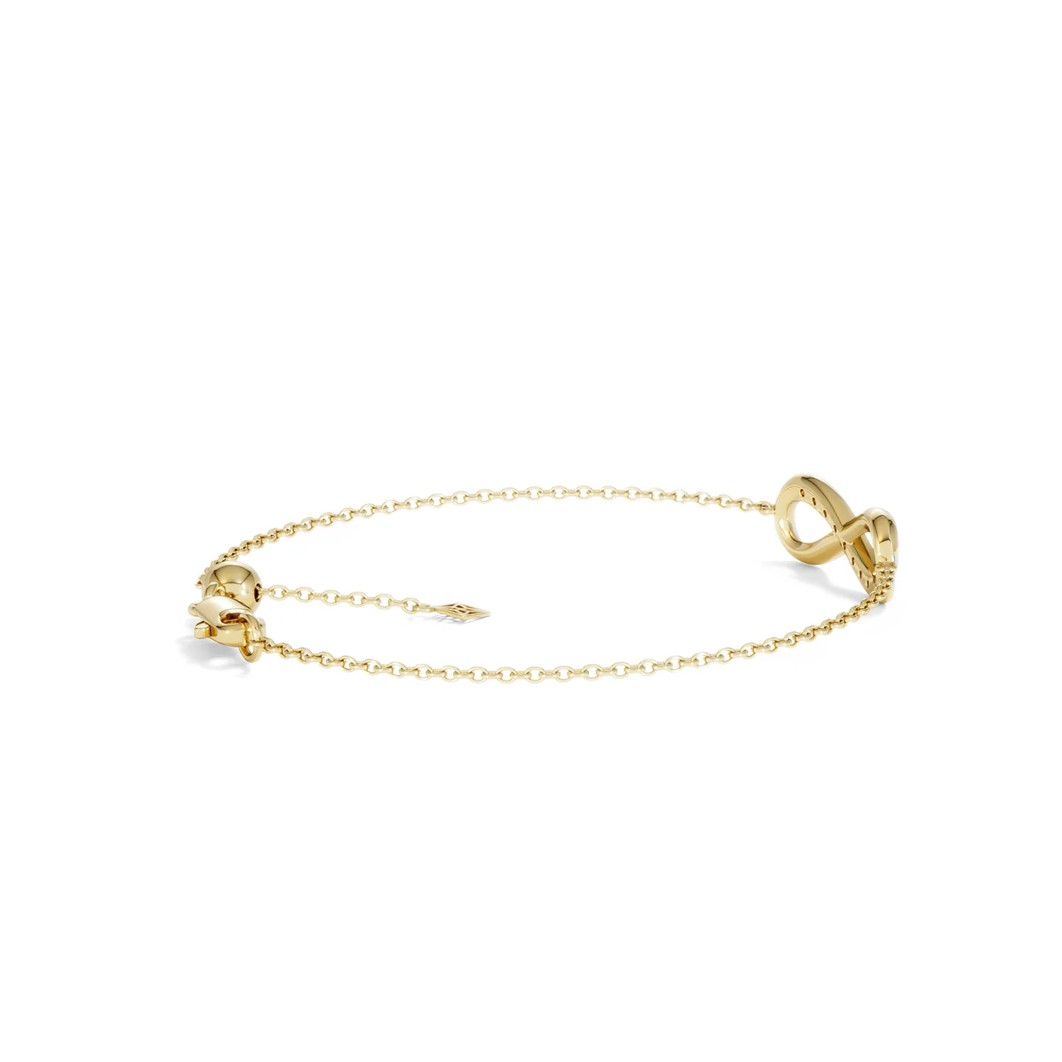 Infinity Love 0.08ct Lab Diamond Chain Bracelet in 18K Gold Vermeil - Image 33
