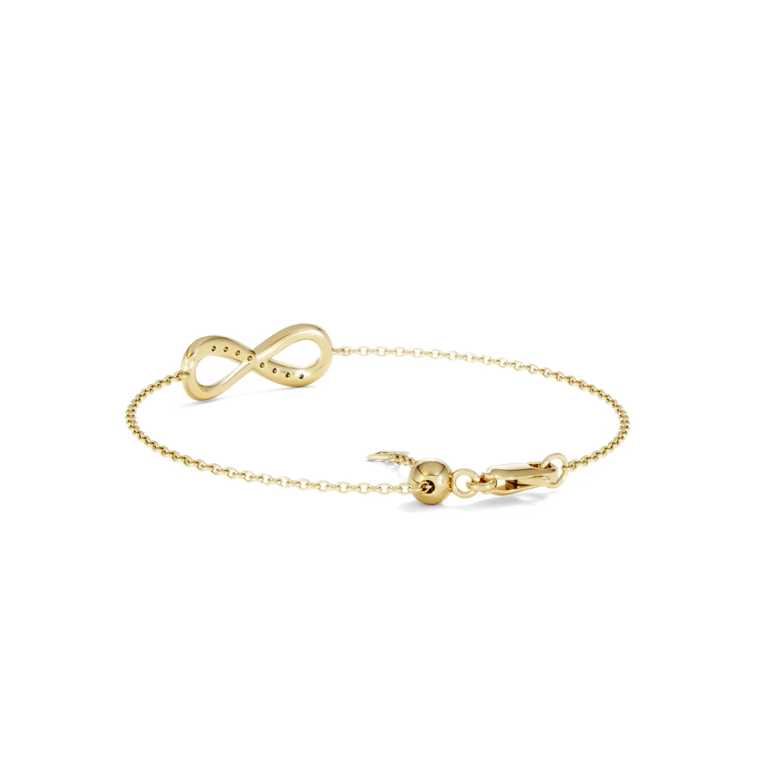 Infinity Love 0.08ct Lab Diamond Chain Bracelet in 18K Gold Vermeil - Image 55