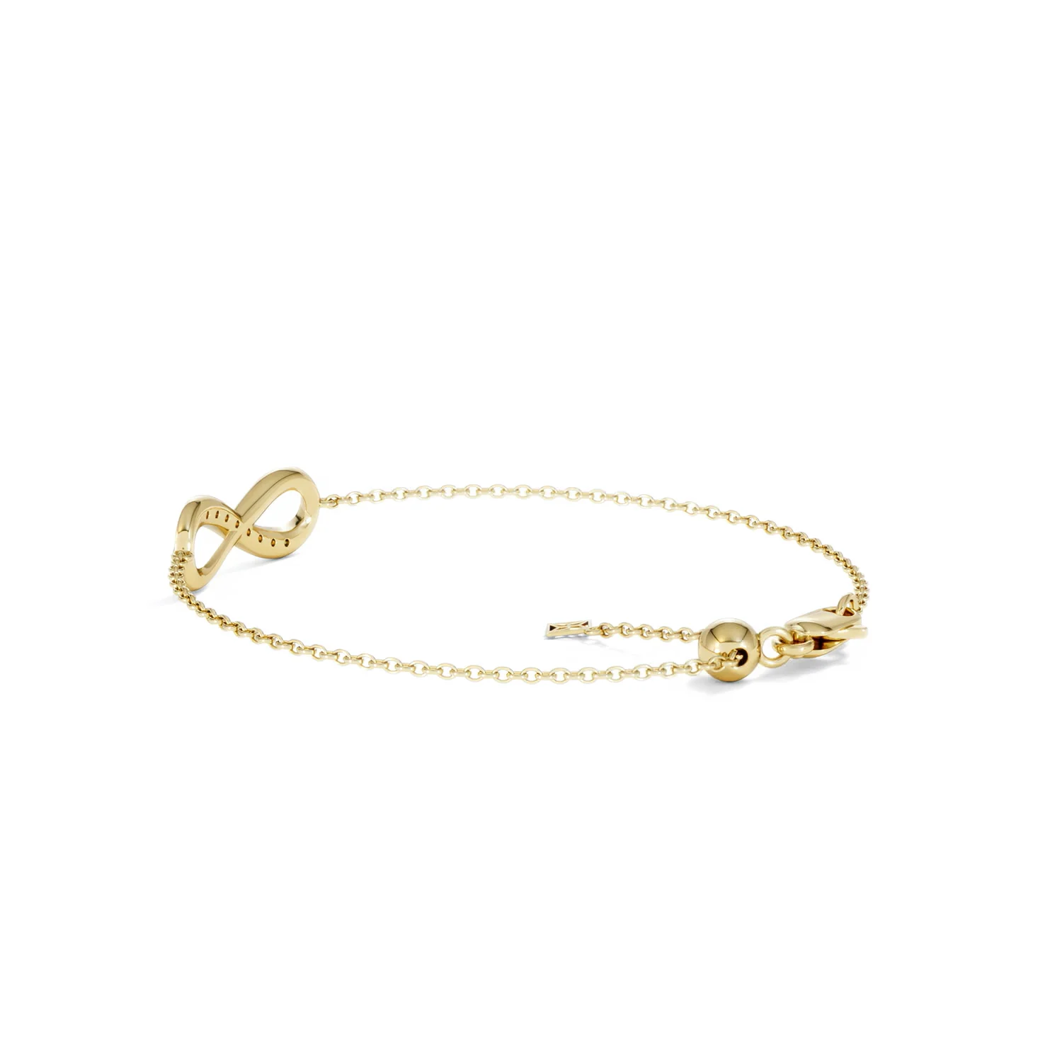 Infinity Love 0.08ct Lab Diamond Chain Bracelet in 18K Gold Vermeil - Image 61