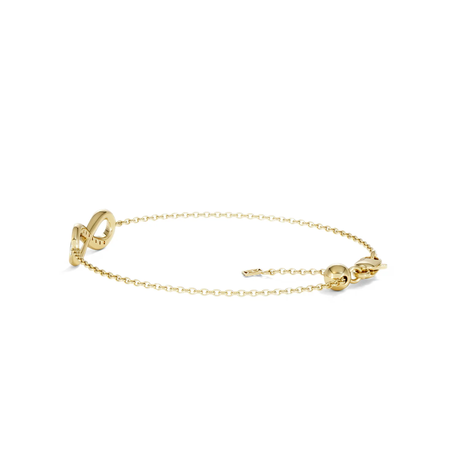 Infinity Love 0.08ct Lab Diamond Chain Bracelet in 18K Gold Vermeil - Image 64
